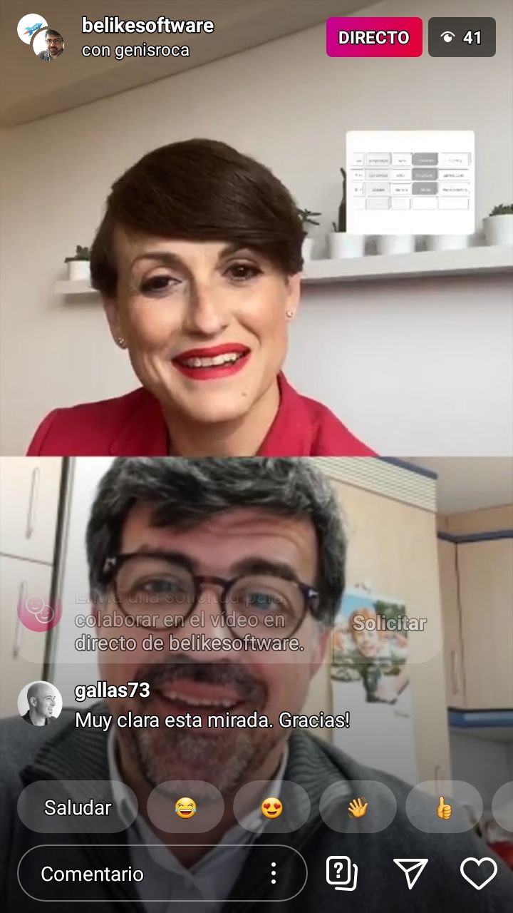 Susana Lluna i Genís Roca, en conversa aquest dimarts a Instagram | Susana Lluna 