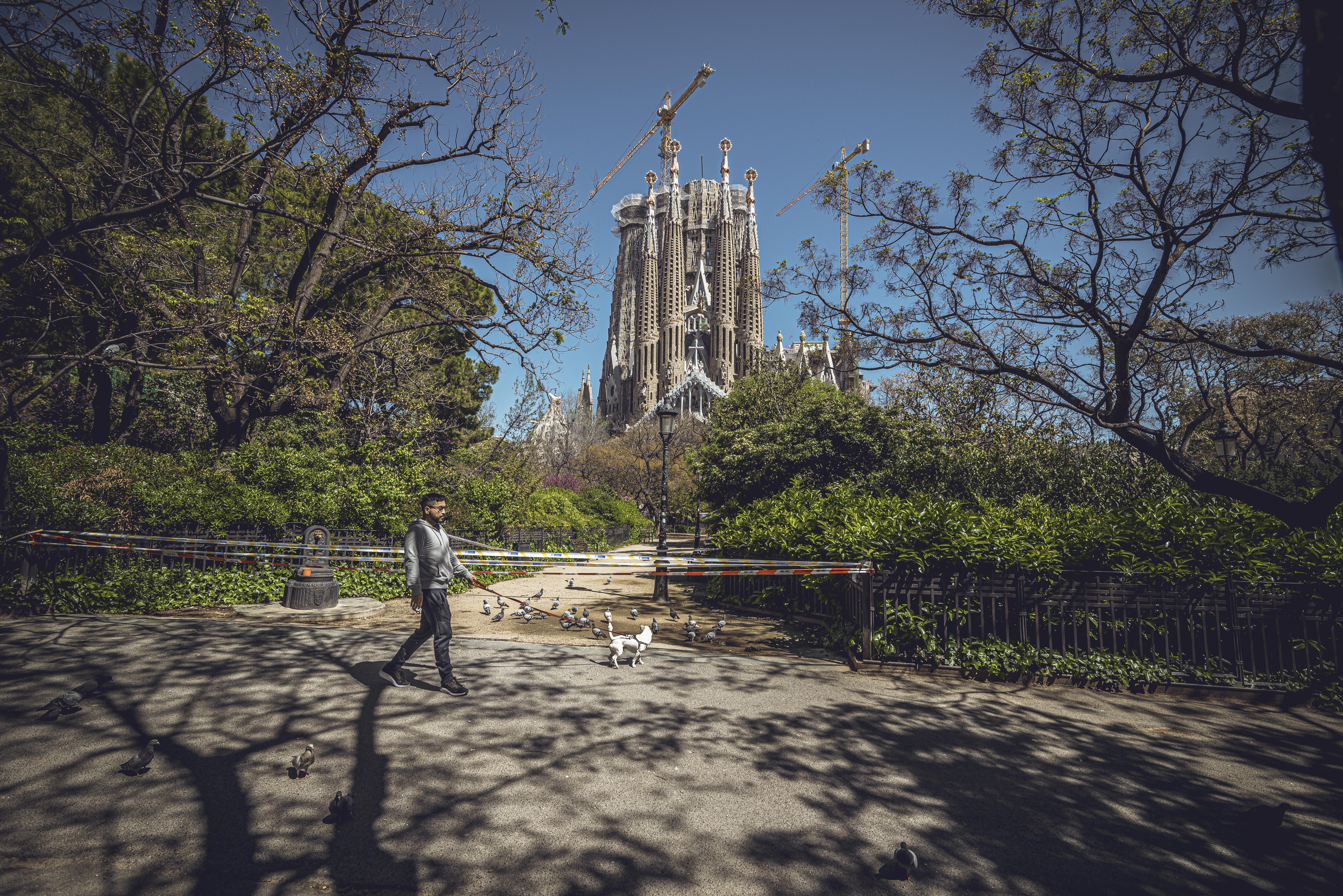 Un parque cerrado aprop de la Sagrada Família. | EP