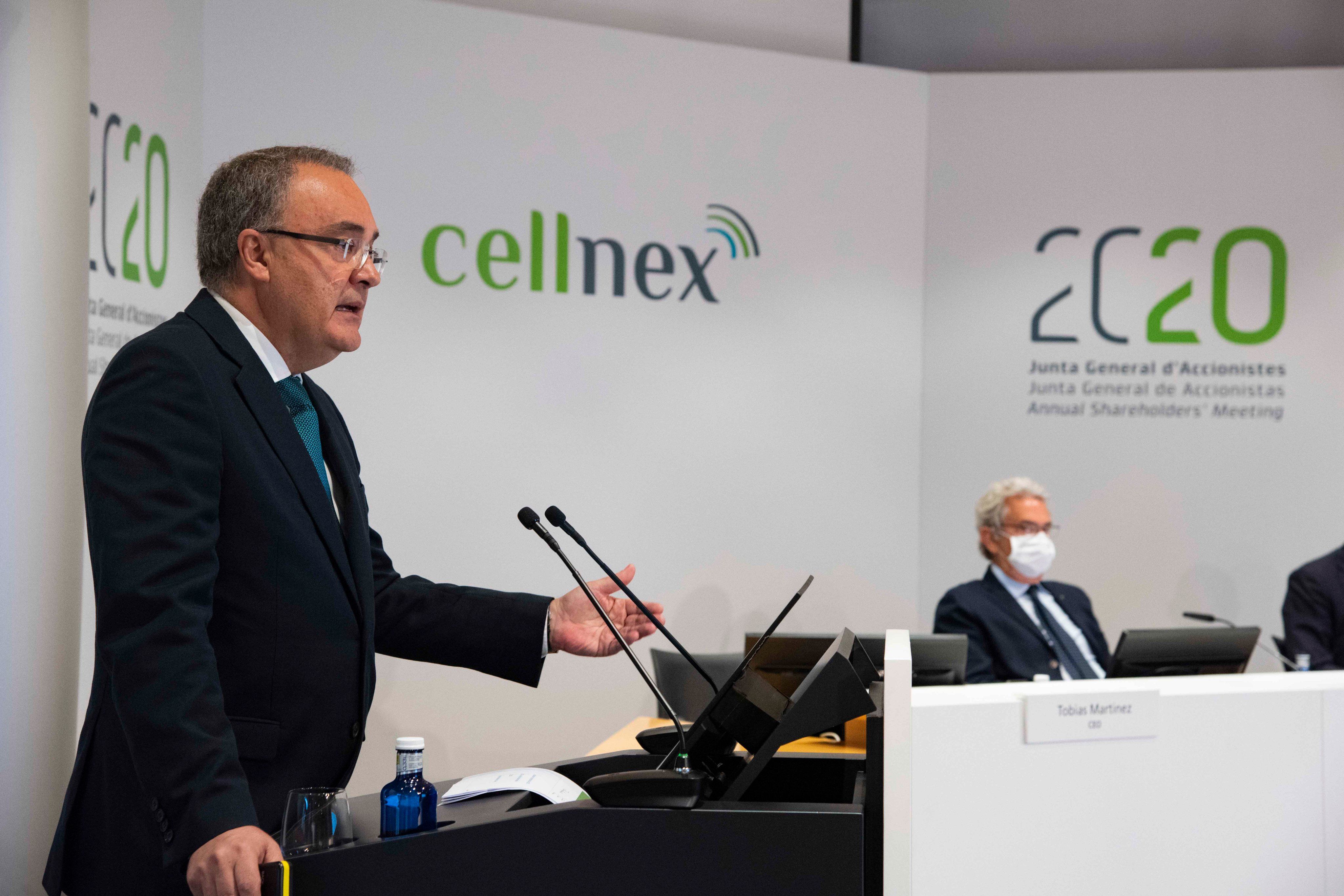 El CEO de Cellnex, Tobias Martinez, durant la presentació de resultats del primer semestre del 2020 | Cedida