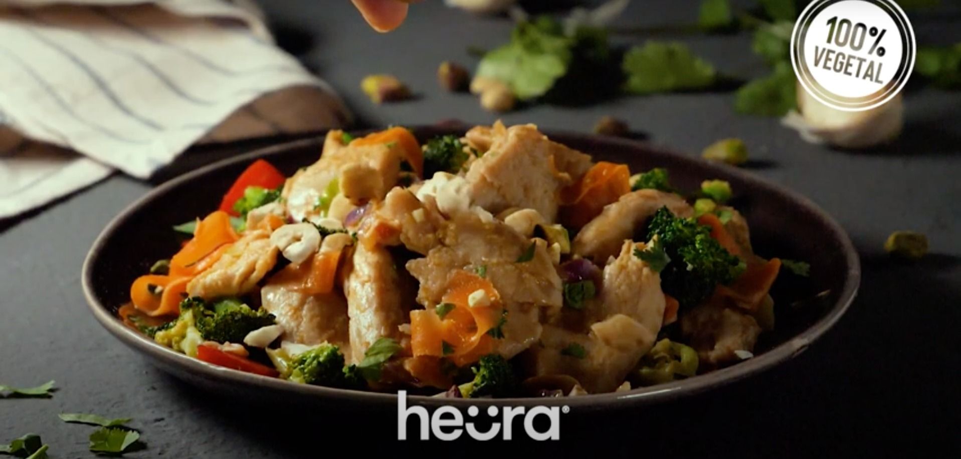 Un plato preparado con carne vegetal de Hiedra