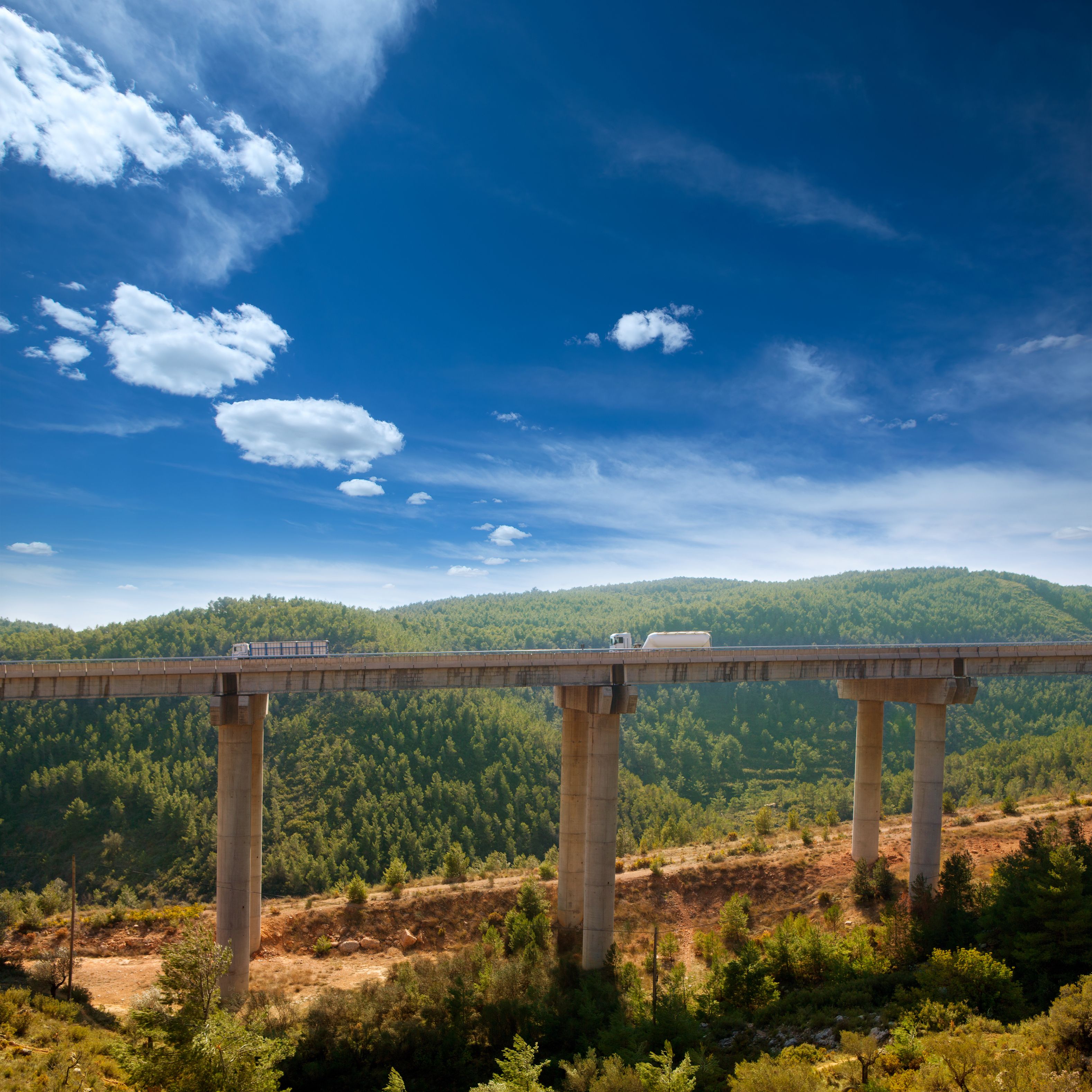 Viaducte de Buñol en l'autovía A-3 direcció a València | iStock