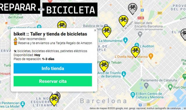 Mapa de tallers de bicicletes de Taller Bicicleta | Cedida