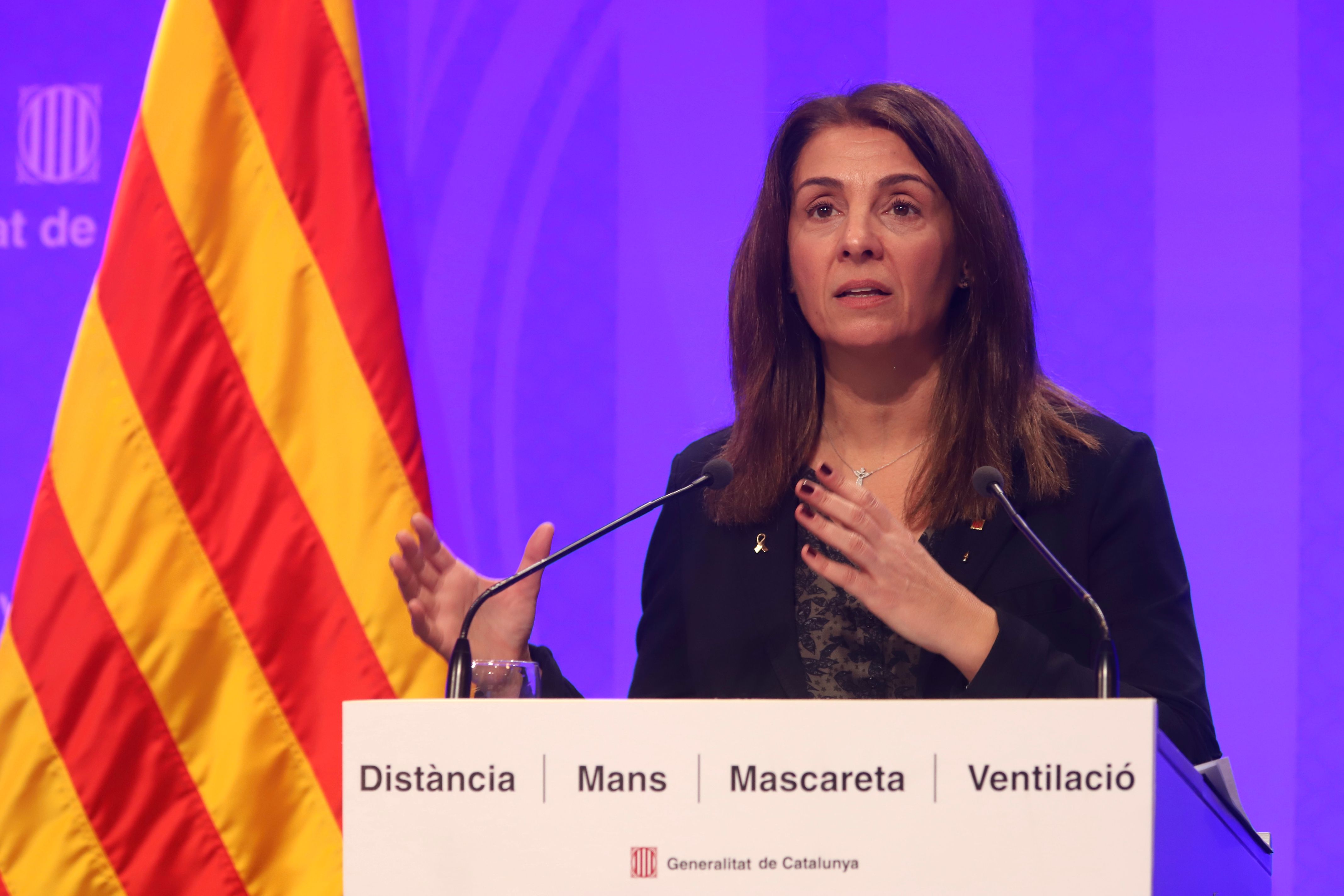 La consellera de la Presidència, Meritxell Budó, ha presentat els projectes catalans que opten als fons europeus | ACN