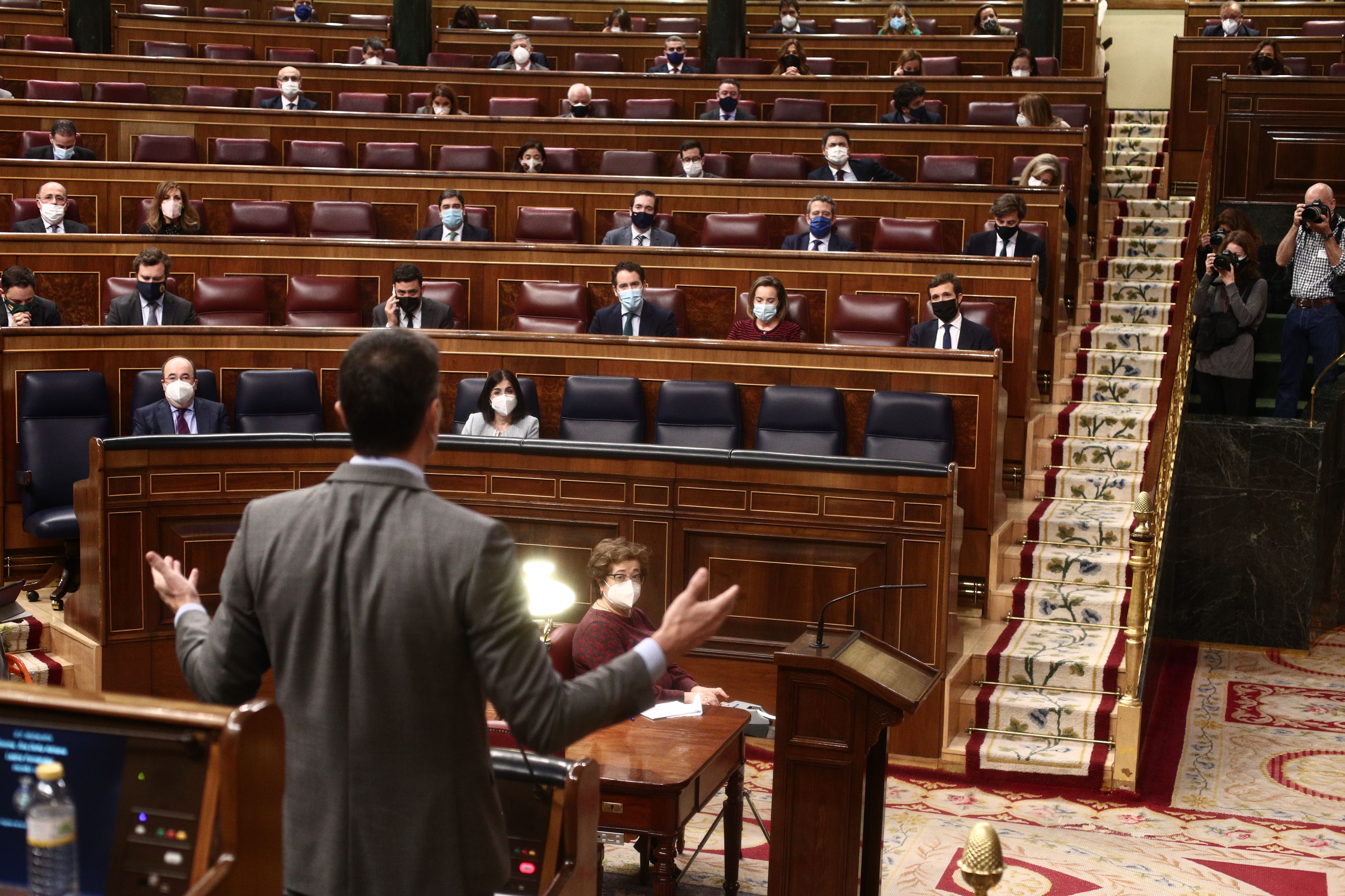 El presidente español, Pedro Sánchez, en el Congreso de los Diputados | Europa Press