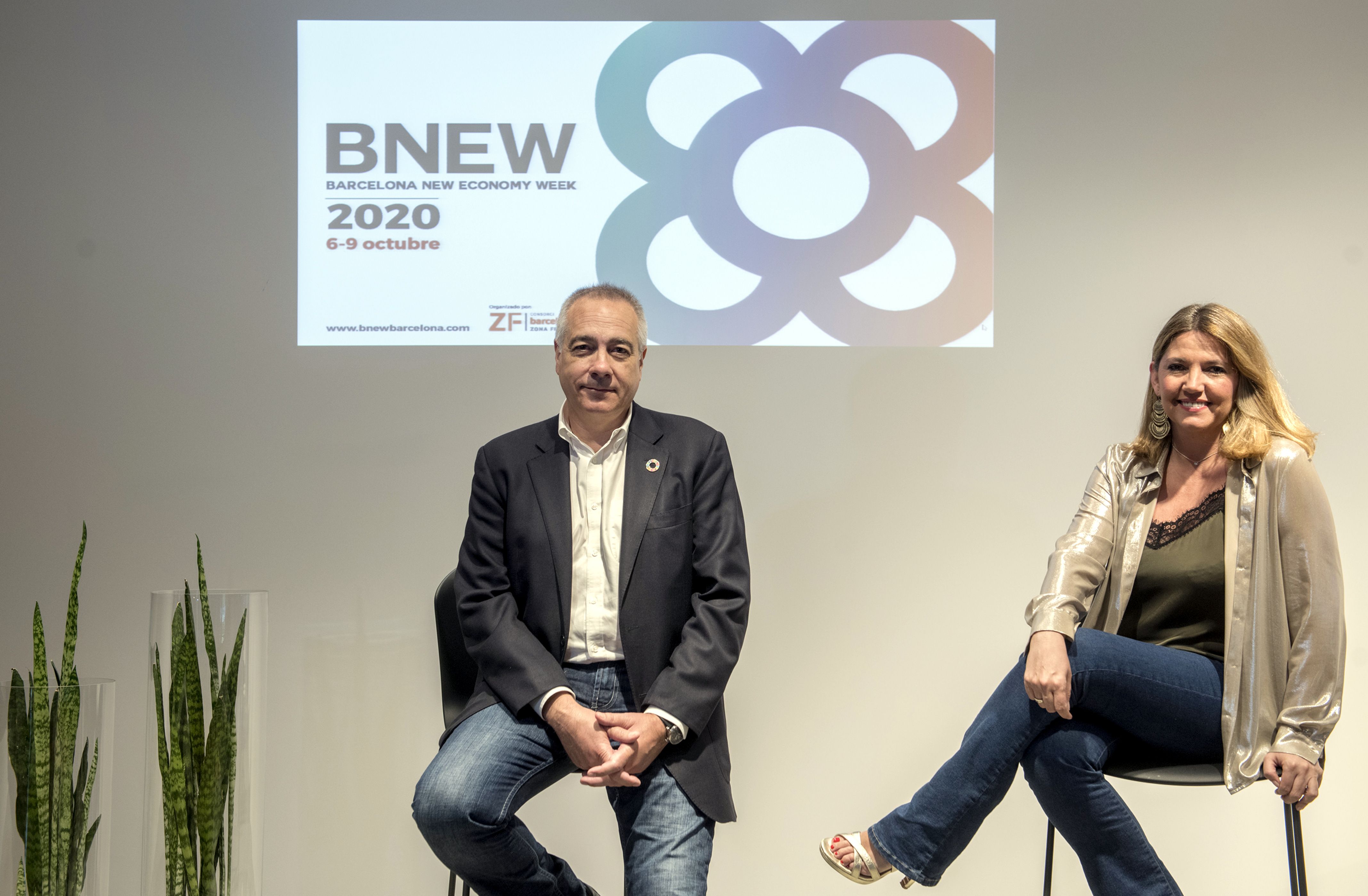 El delegado especial del CZFB, Pere Navarro, y la directora general, Blanca Sorigué, organizadores del BWAW | ACN