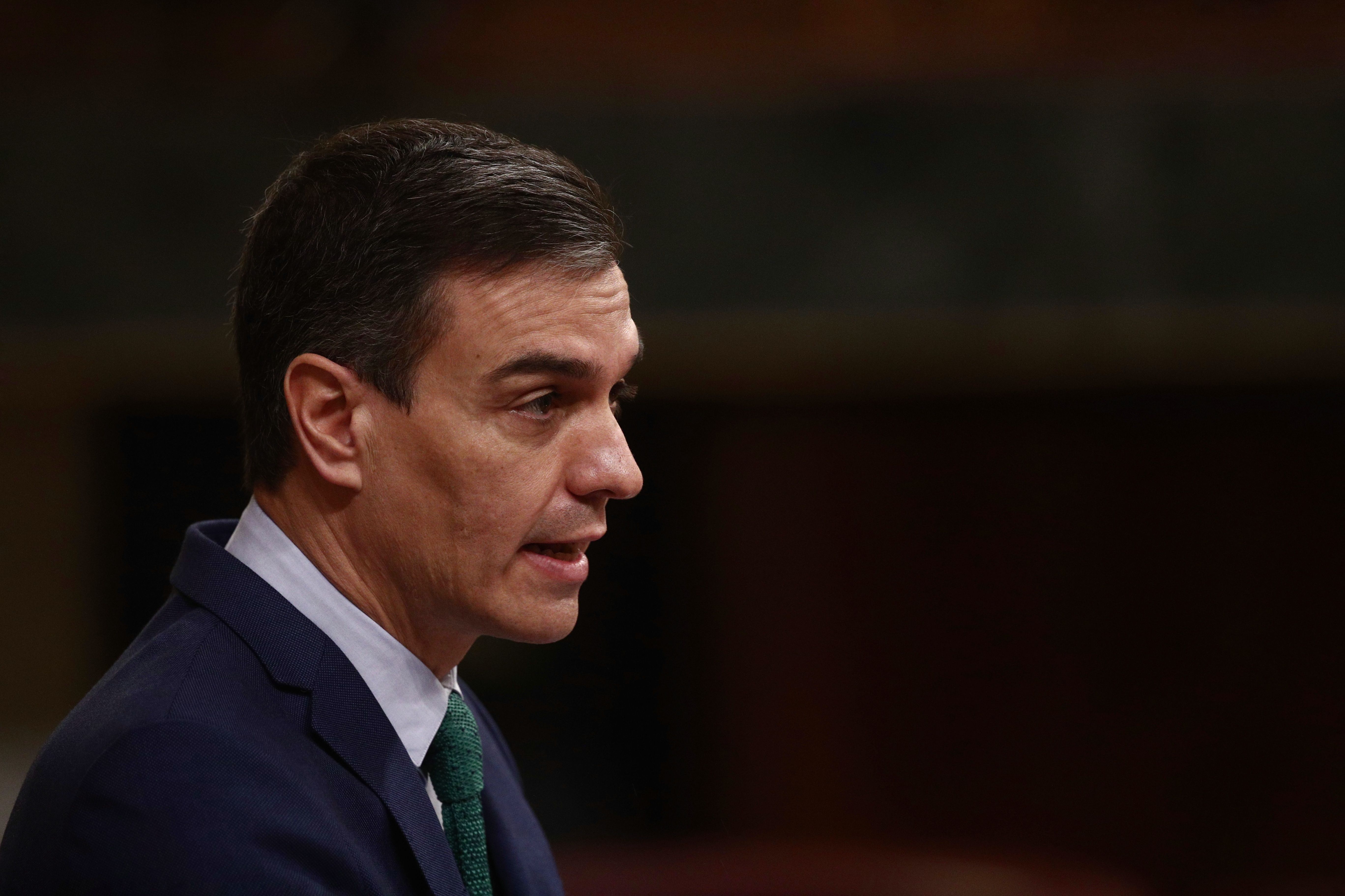 El president del Govern espanyol, Pedro Sánchez, durant l'anunci de noves ajudes per als sectors més afectats per la crisi de la covid 19 | Europa Press