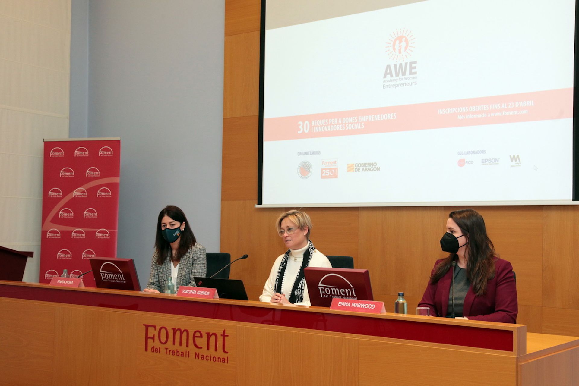 Maria Mora, Virgíanida Guinda y Emma Marwood presentan un trampolí para mujeres emprendedoras | Cedida