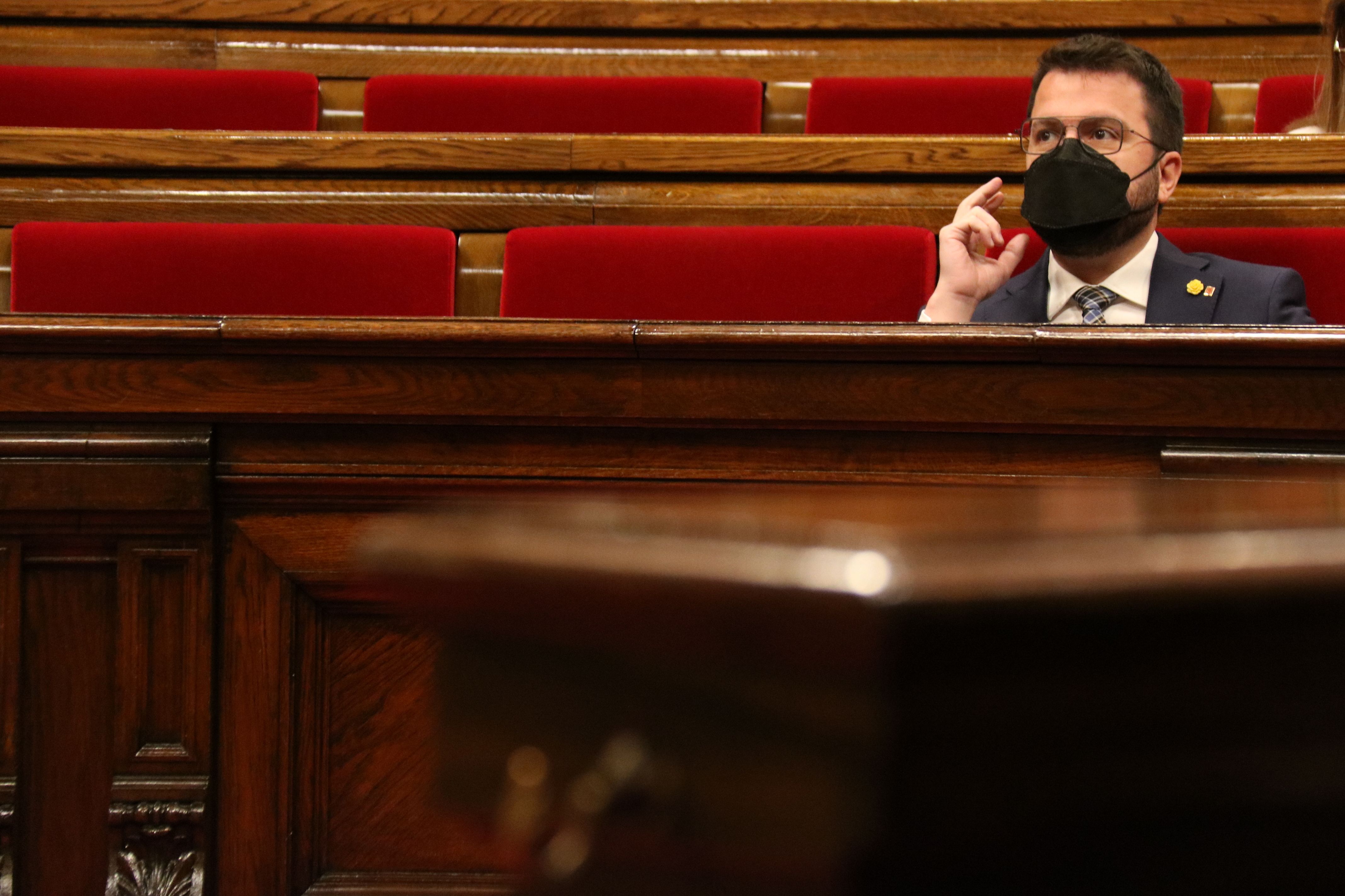 Pere Aragonès en el Parlamento de Cataluña. | ACN