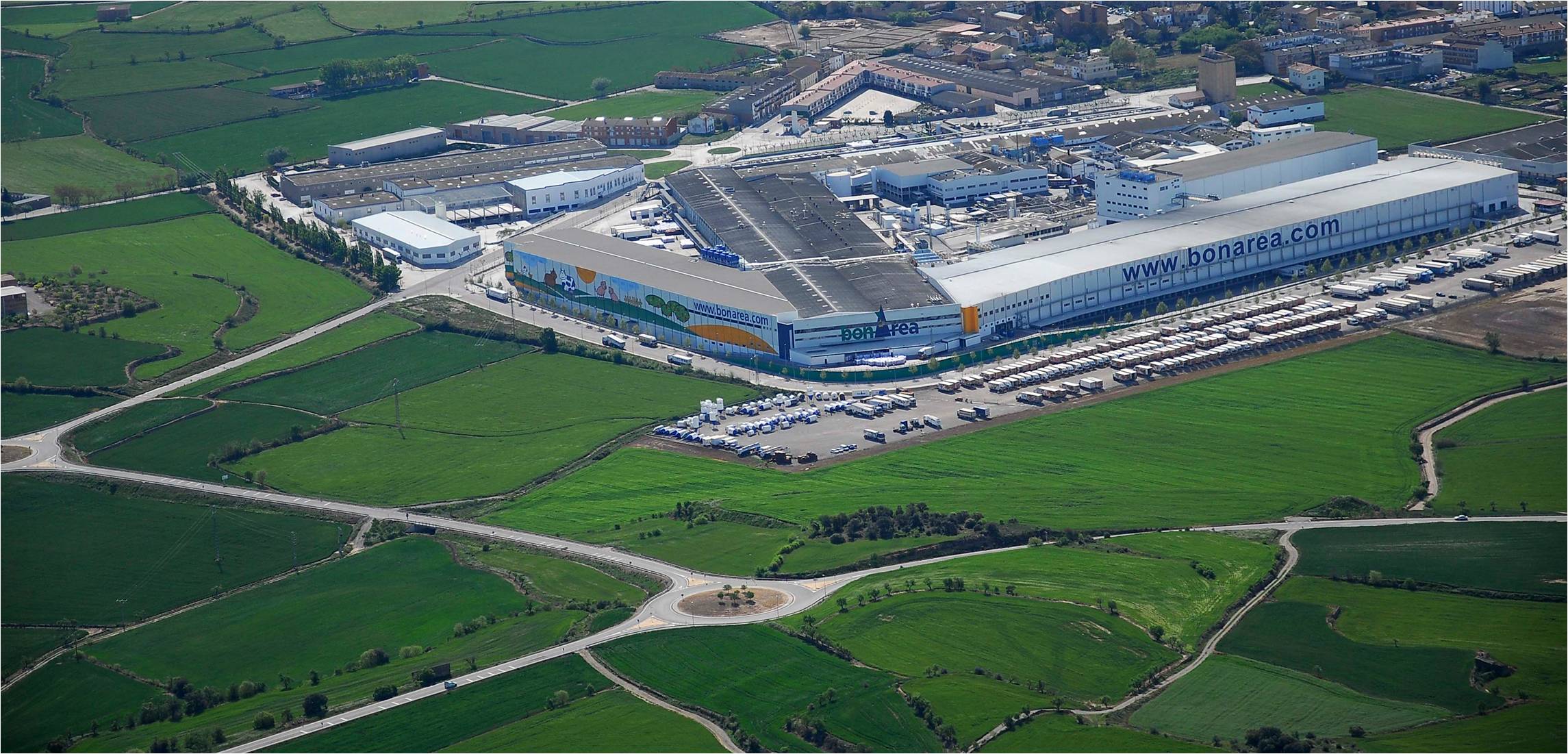 Vista aèrea del complejo de BonÀrea Corporación a Guissona (Lleida) | ACN