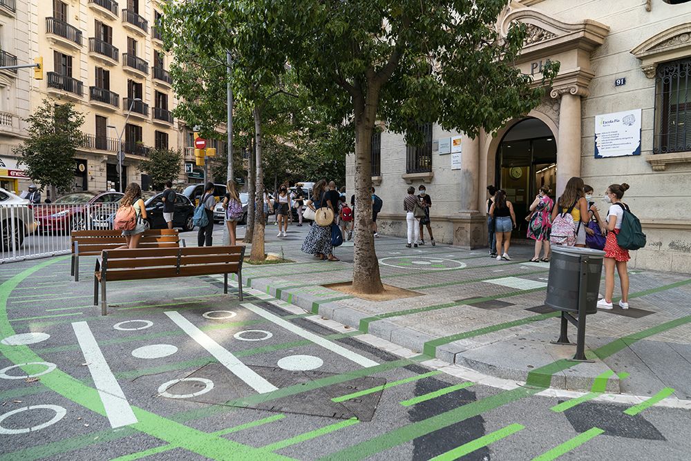 L'entrada pacificada d'una escola a Barcelona | Cedida