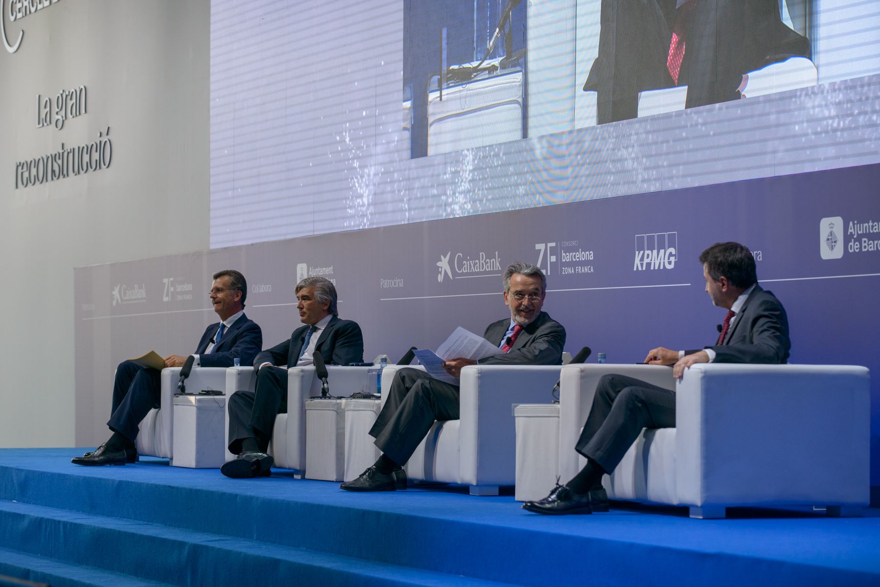 Philip Hildebrand, vicepresident de Blackrock; Francisco Reynés, president de Naturgy; Miguel Trias, membre de la Junta Directiva del Cercle d’Economia; Josu Jon Imaz, conseller delegat de Repsol | Cedida