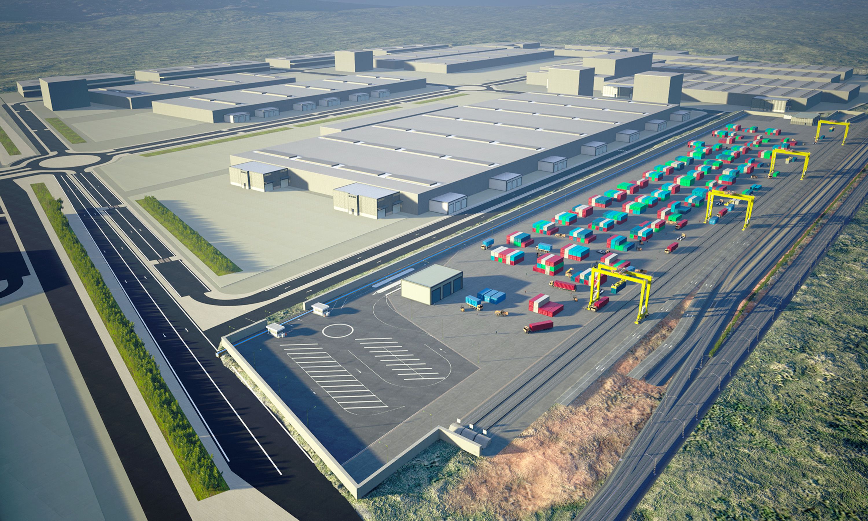 Recreació de la futura terminal ferroviària PortTarragona Terminal Guadalajara – Marchamalo | ACN