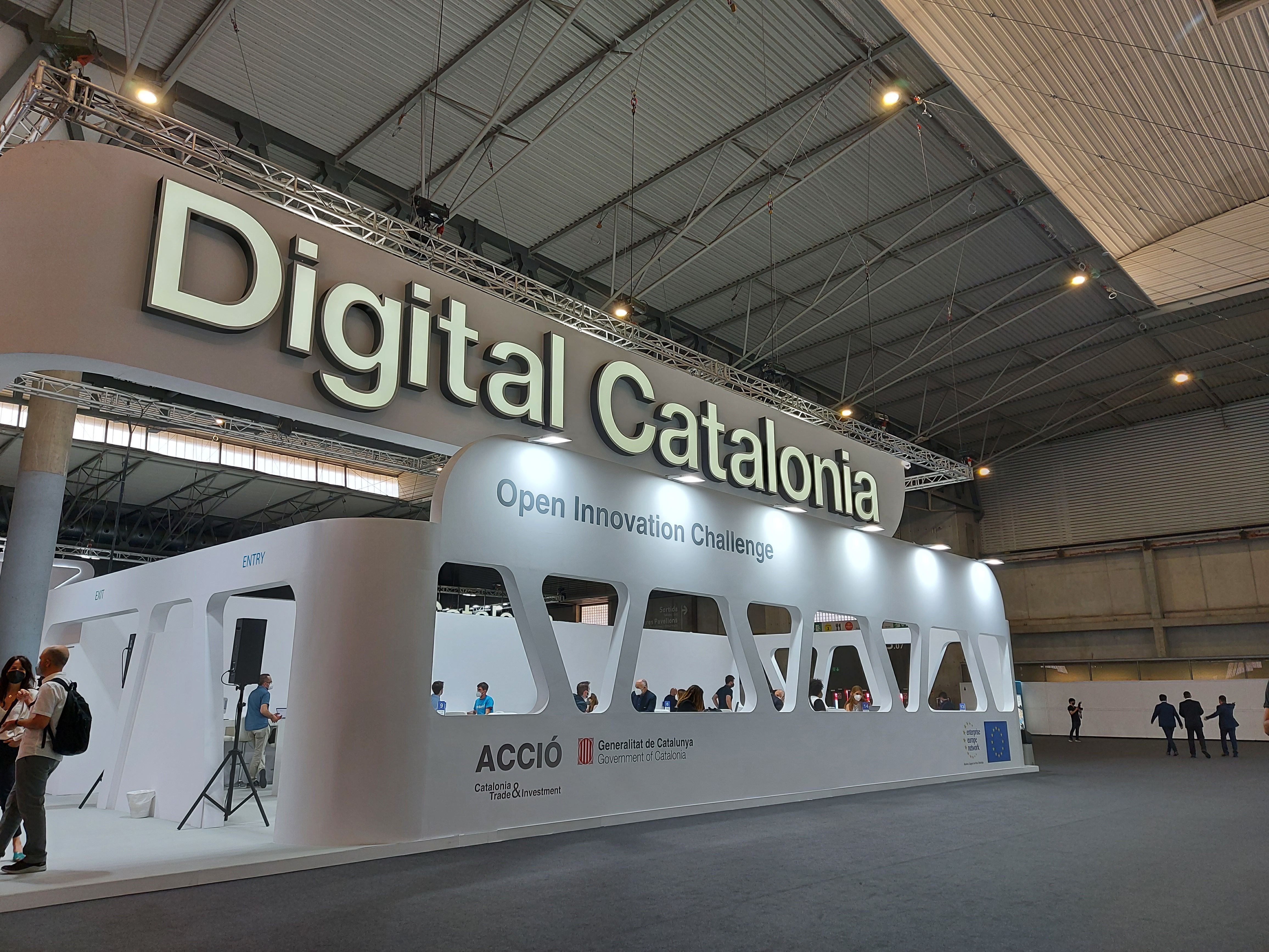 El stand de Digital Catalonia, el epicentro de la empresa catalana al Mobile World Congress