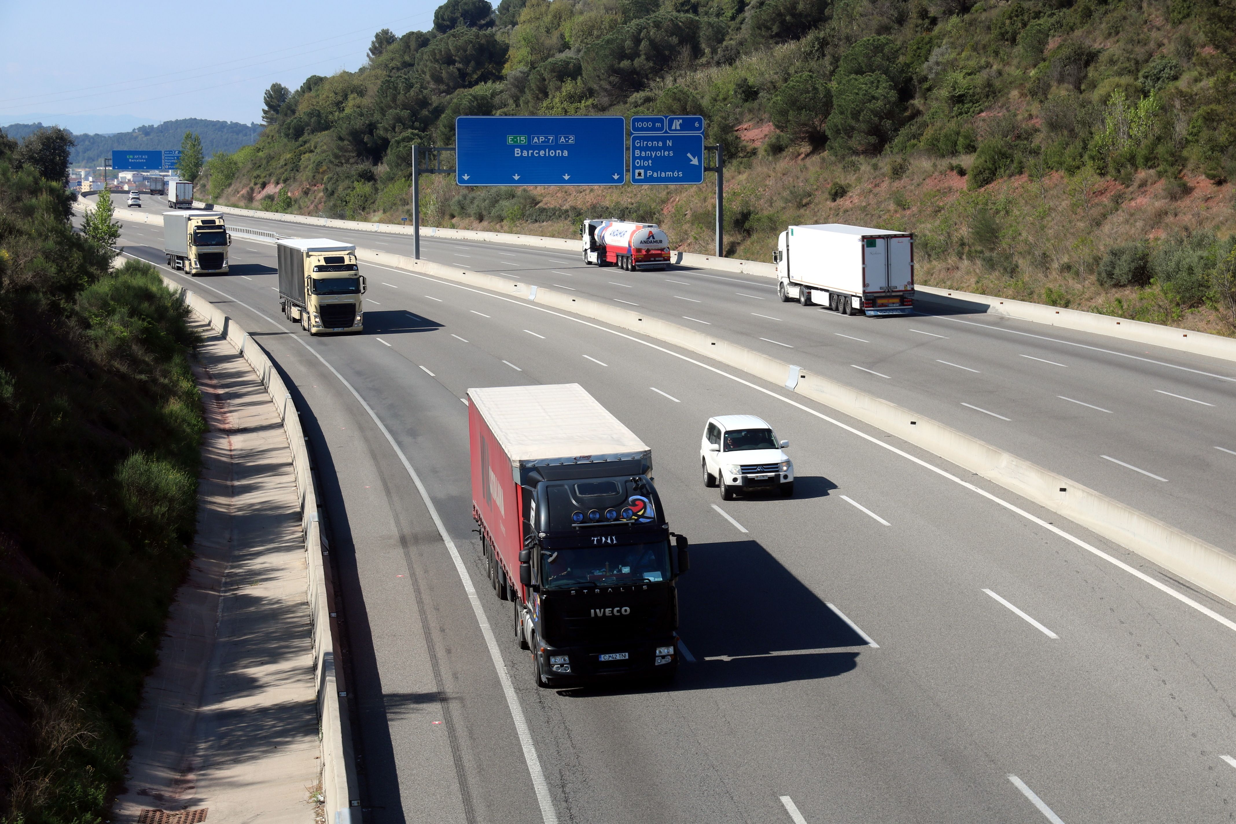 La autopista AP-7 a la altura de Girona Norte, uno de los tramos afectados por el ERO | ACN