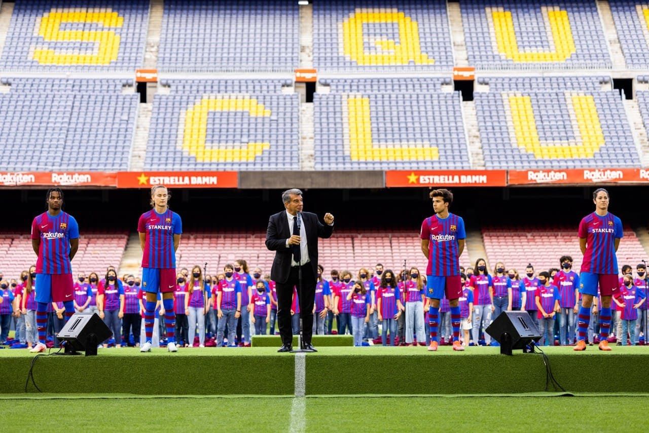 Presentación de la nueva equipación del Barça. | EP