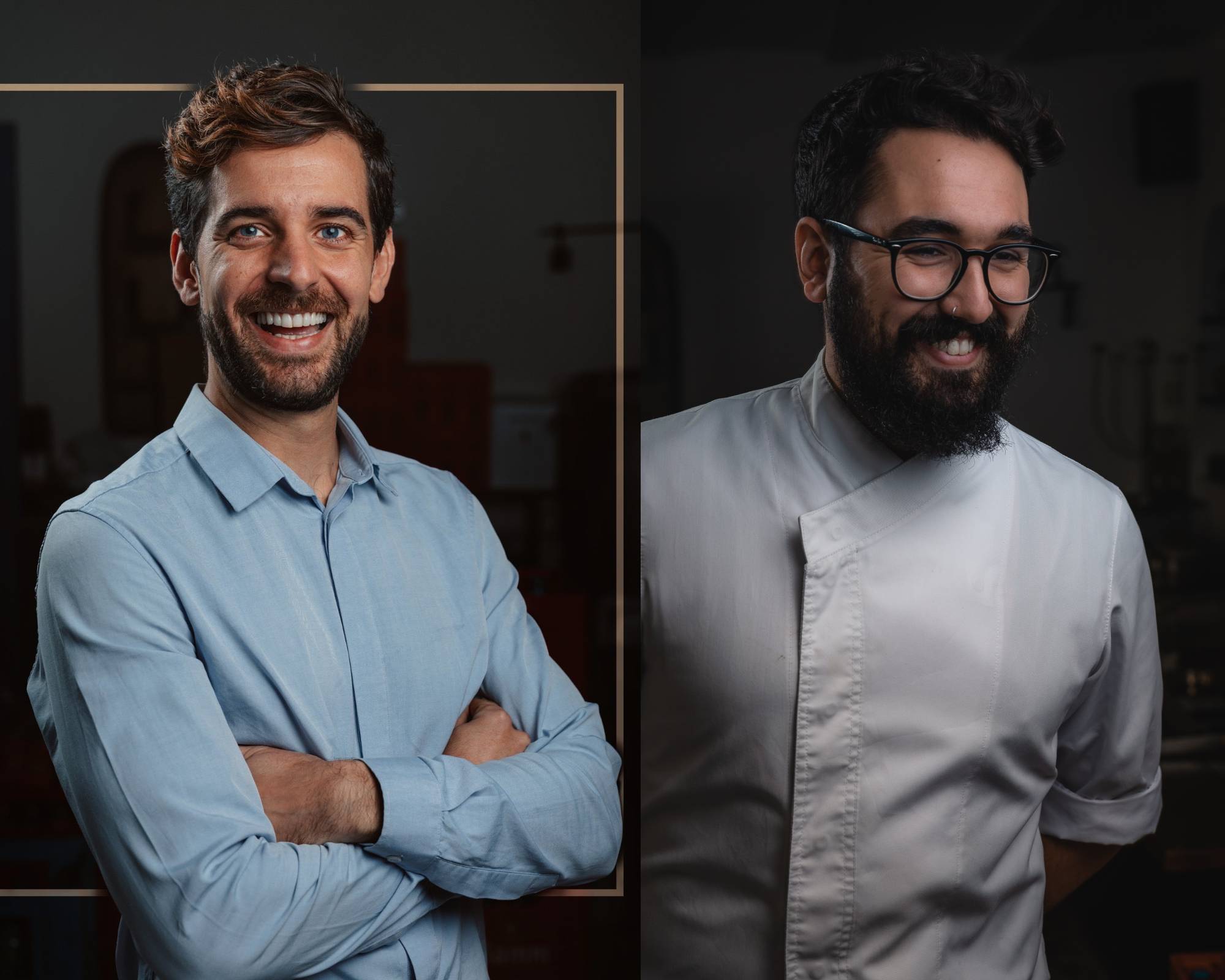 Artur Masiques y Marc Soler, propietario y chef del Hostal de la Plaça de Cabrils