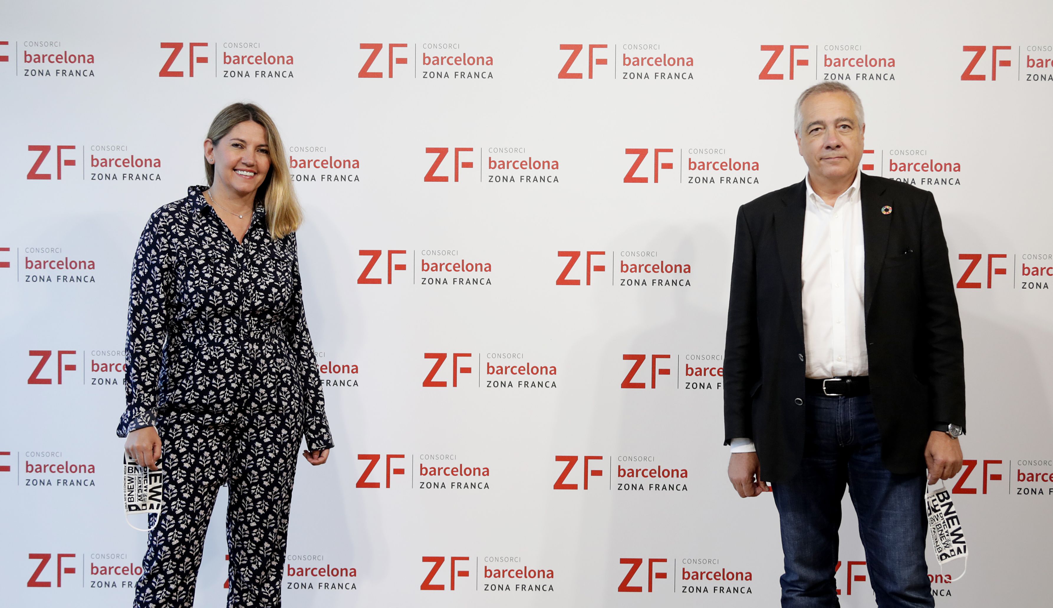 Blanca Sorigué y Pere Navarro del Consorcio de la Zona Franca de Barcelona, entidad que organizará el BNEW | Cedida