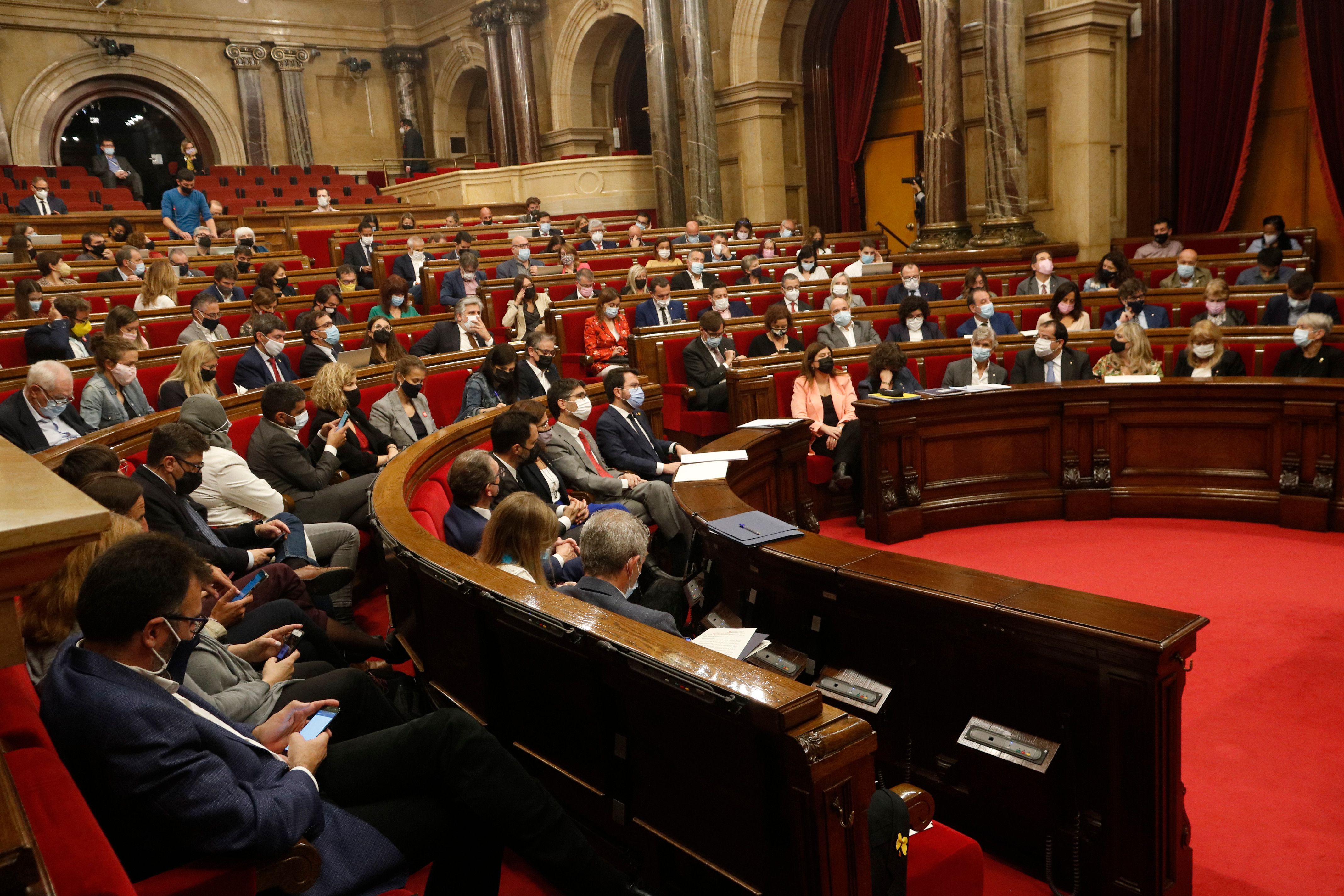 Imatge del govern a una sessió de control al Parlament | ACN