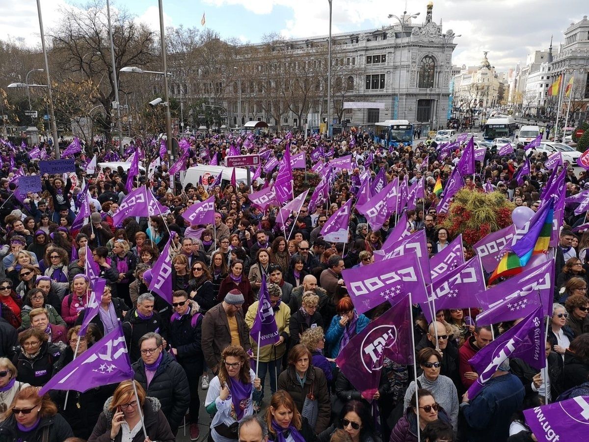 Una concentració sindical durant el 8M a Madrid | EP