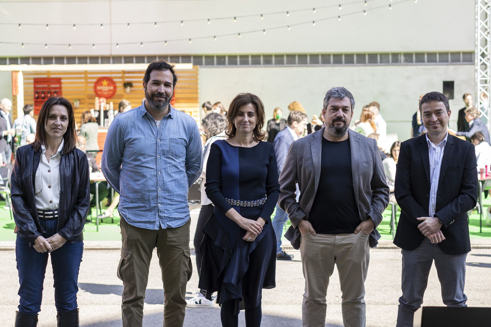 Silvia Tomás (Applus), Javier Fernández Poyo (Desigual), Chelo Fernández (Chiesi), Diego Fernández (Gellify) i Javier González (Acciona) | Carolina Santos