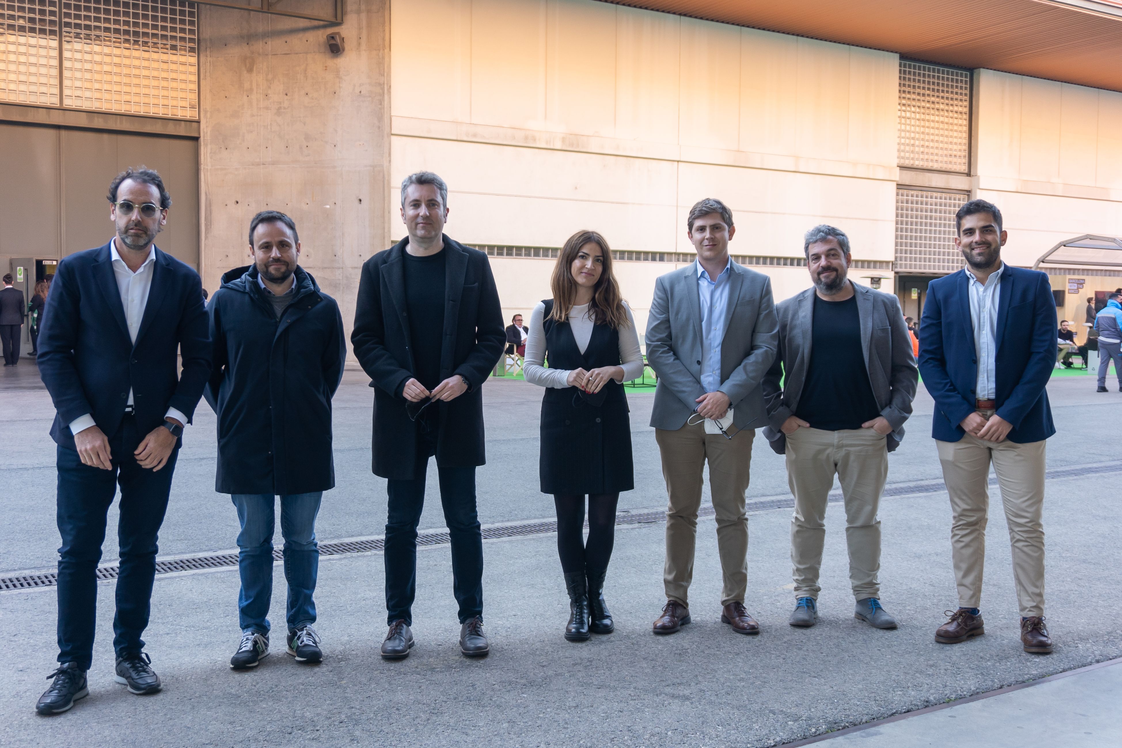 Ezequiel Sánchez (Distrito Digital), Sergio Cortés (Ferrer), Ramón López (Agbar), Ángela Montánchez (Globalvia), Guillermo Mas (Agbar), Diego Fernández (Gellify) i Andrés Gómez (Renfe) | Carolina Santos