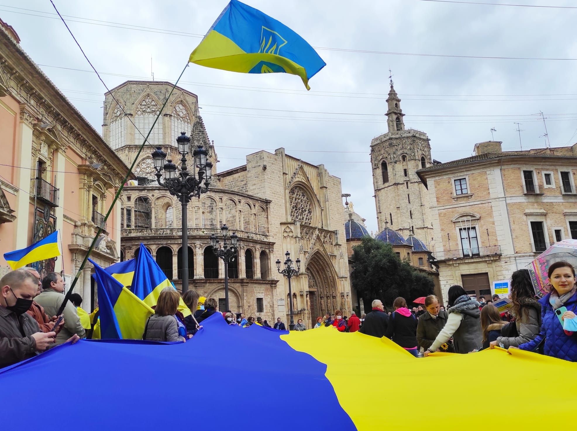 Manifestantes contra la guerra en Ucrania concentrados / ACN