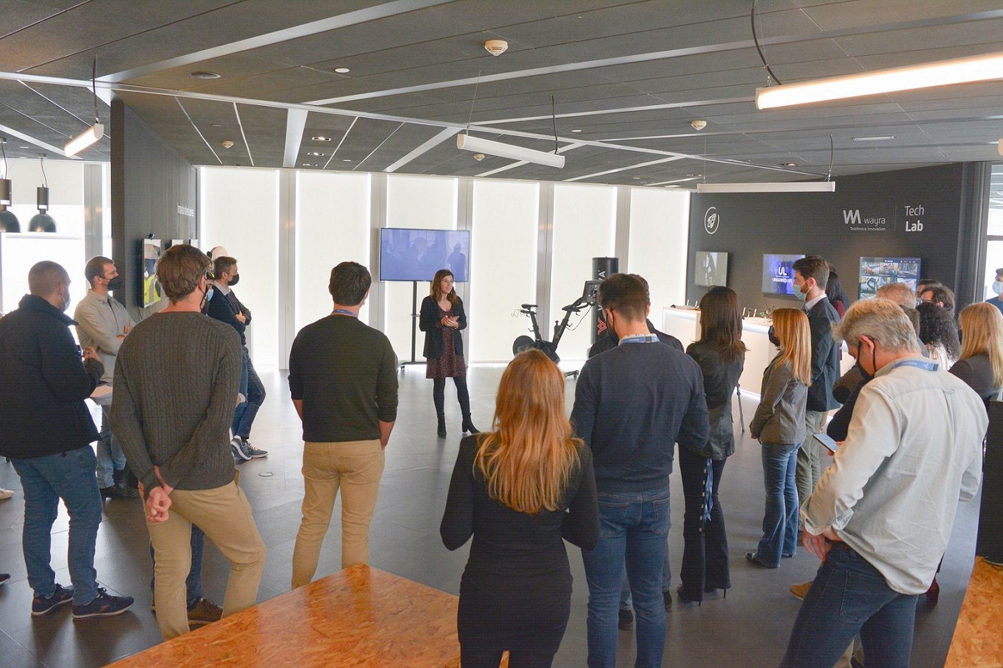 La presentació del Wayra Barcelona Tech Lab, conduida per la directora Marta Antúnez | Cedida