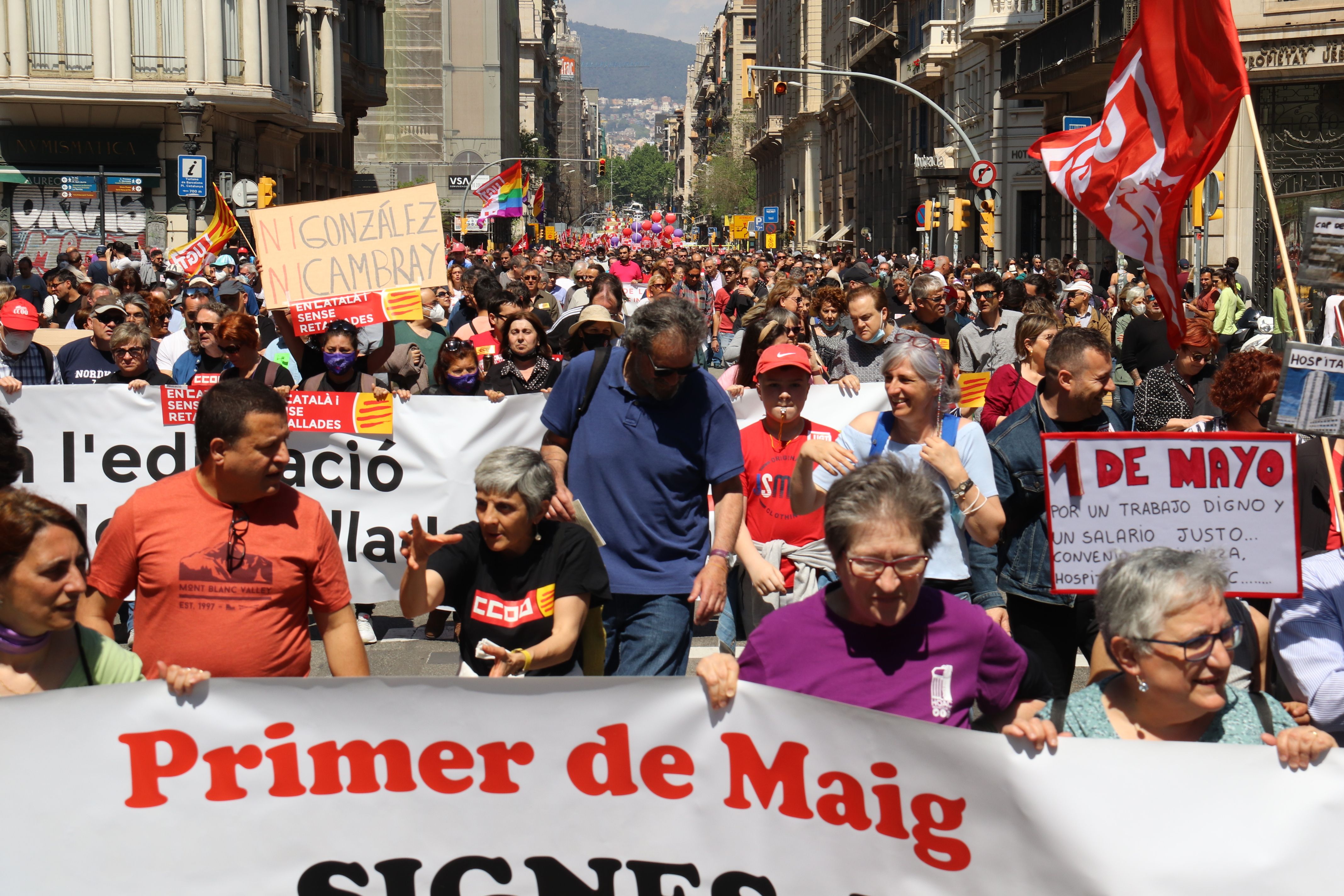 La manifestiació del Primer de Maig a Barcelona | ACN