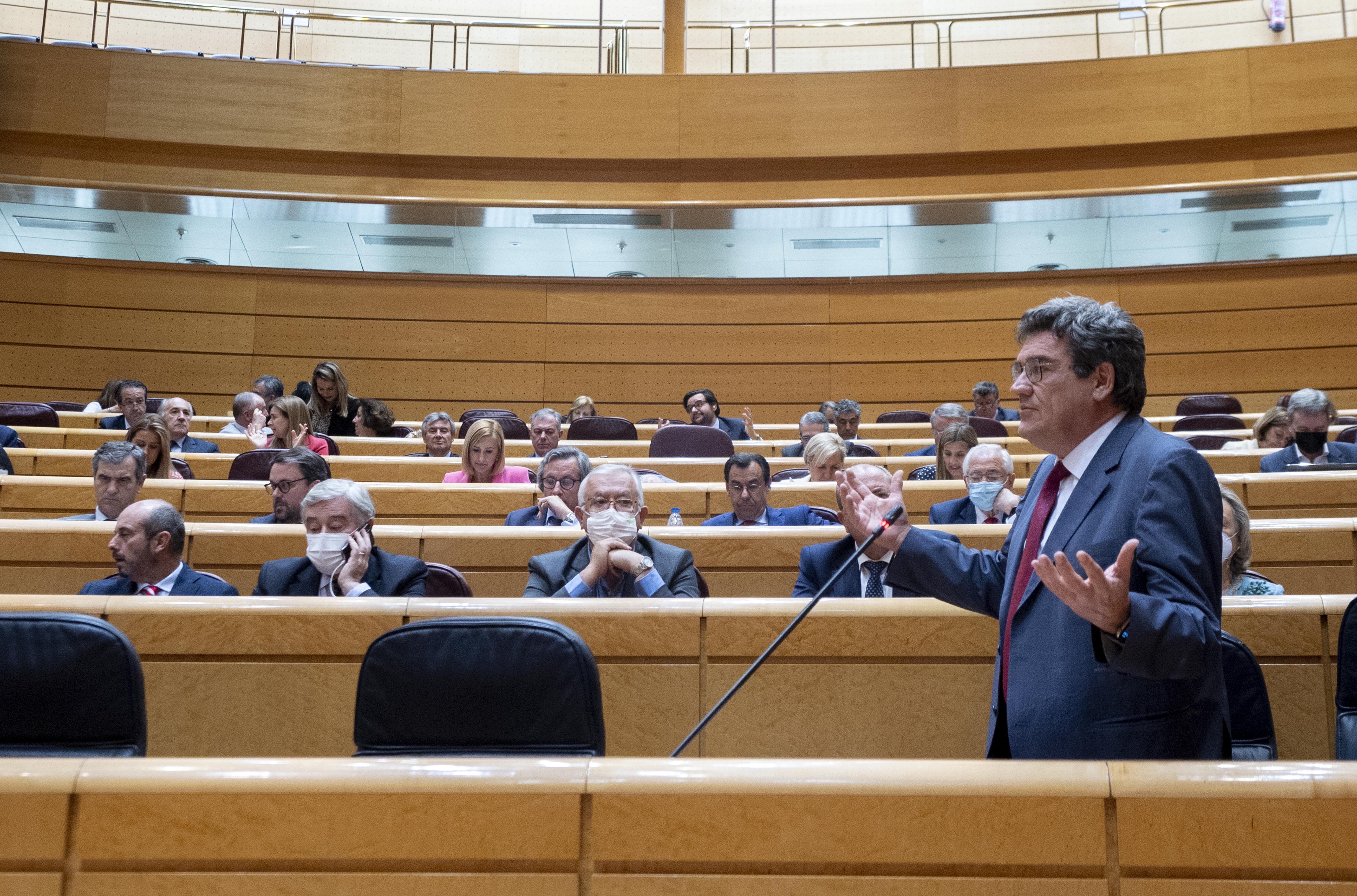 El ministre d'Inclusió, Seguretat Social i Migracions, José Luís Escrivá, al Senat espanyol | EP