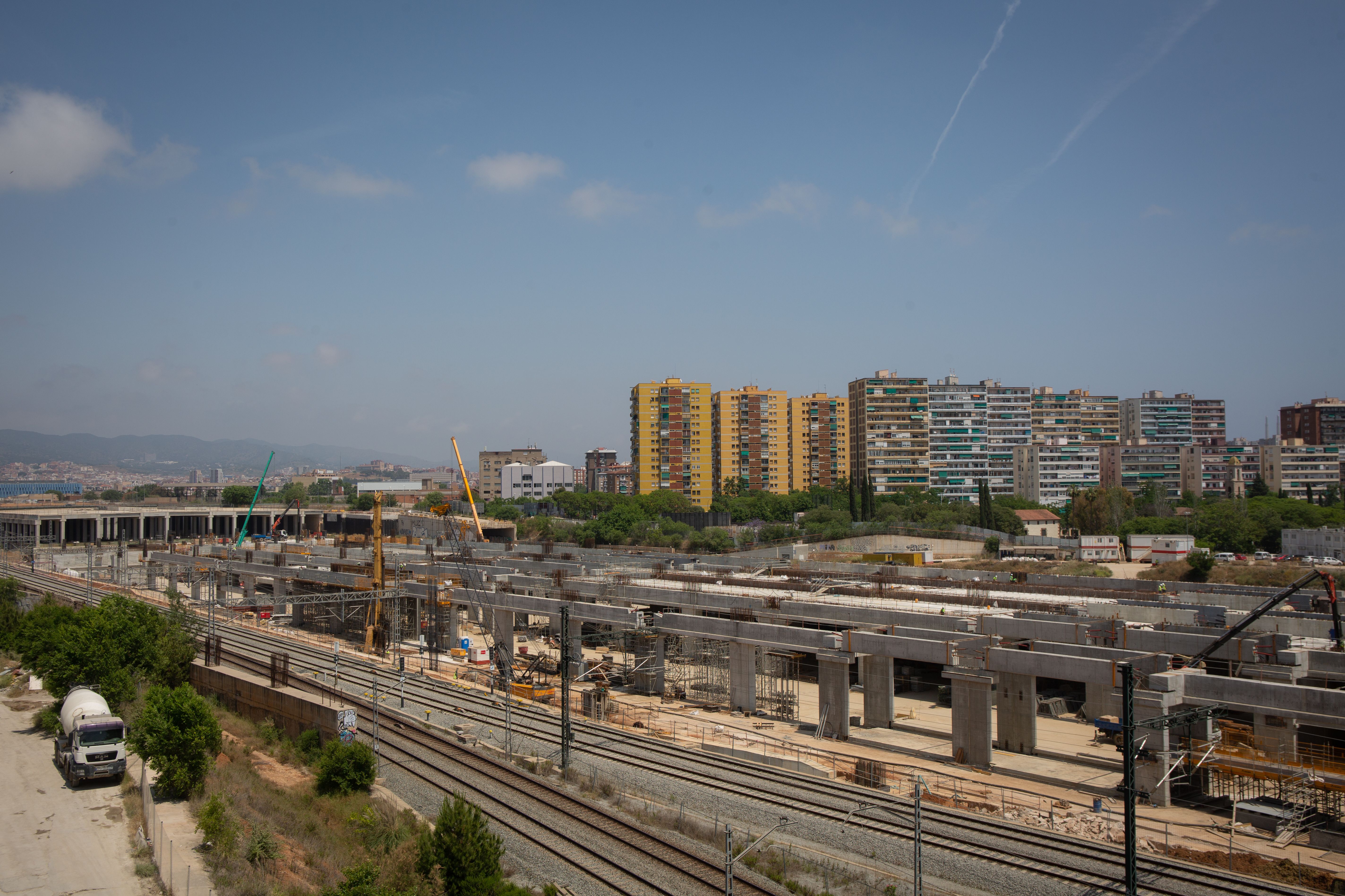 Imagen fechada a finales de mayo del estado de las obras de la estación de la Sagrera | David Zorrakino | Europa Press