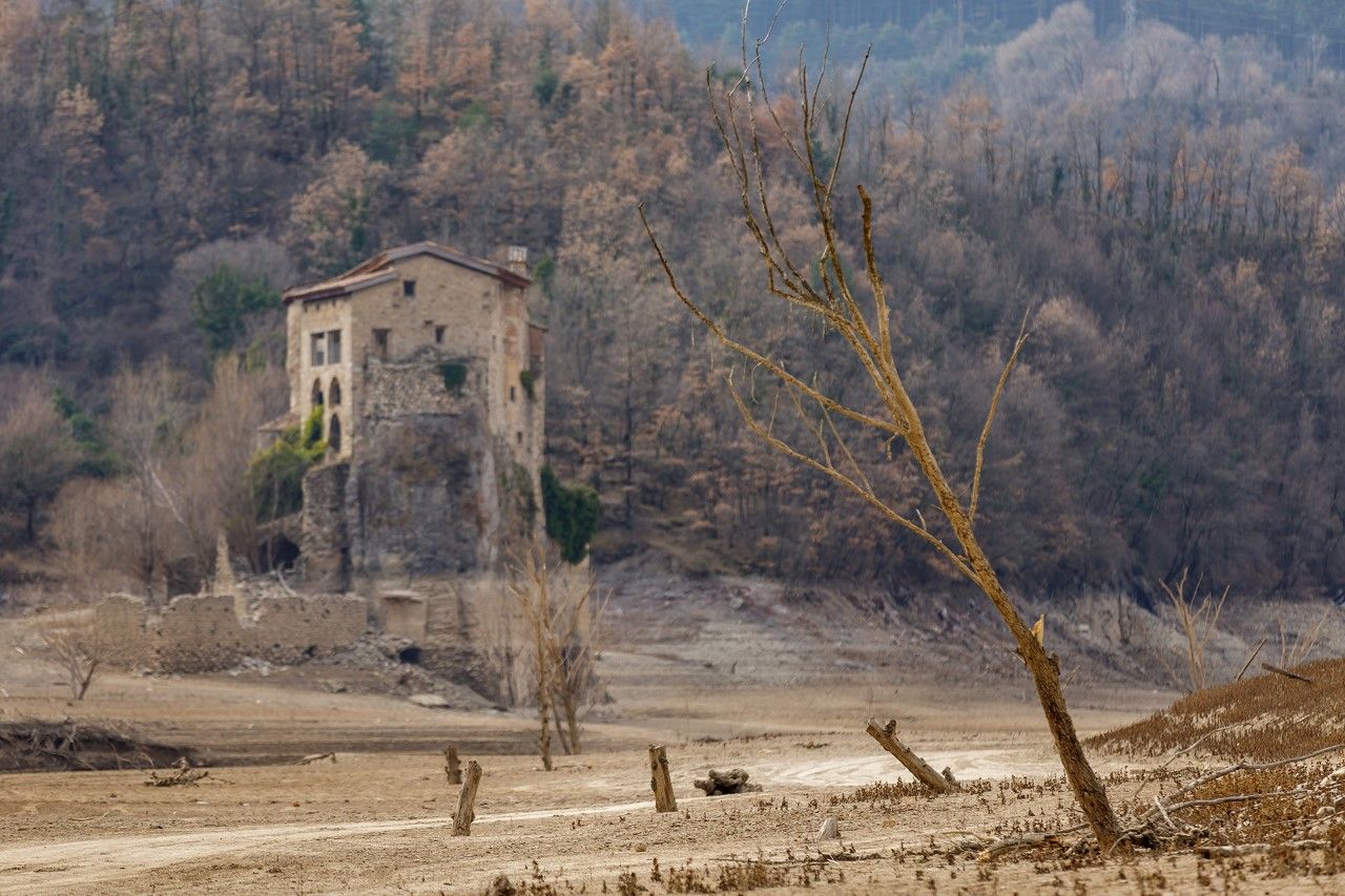 El embalse de La Baells (Berguedà) evidencia la falta de lluvias de los últimos meses | Cedida