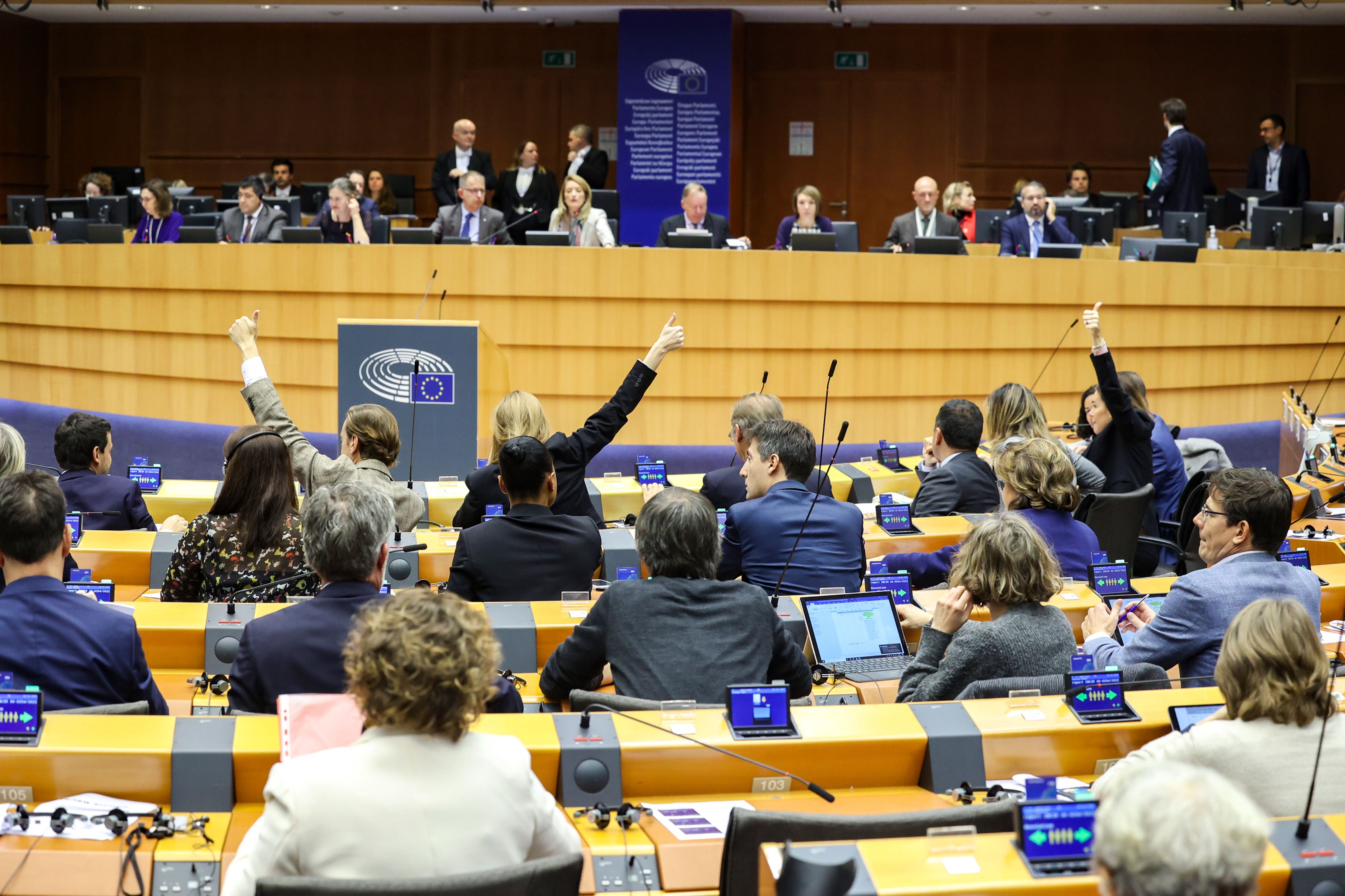 Imatge d'un votació al ple del Parlament Europeu a Brussel·les | ACN