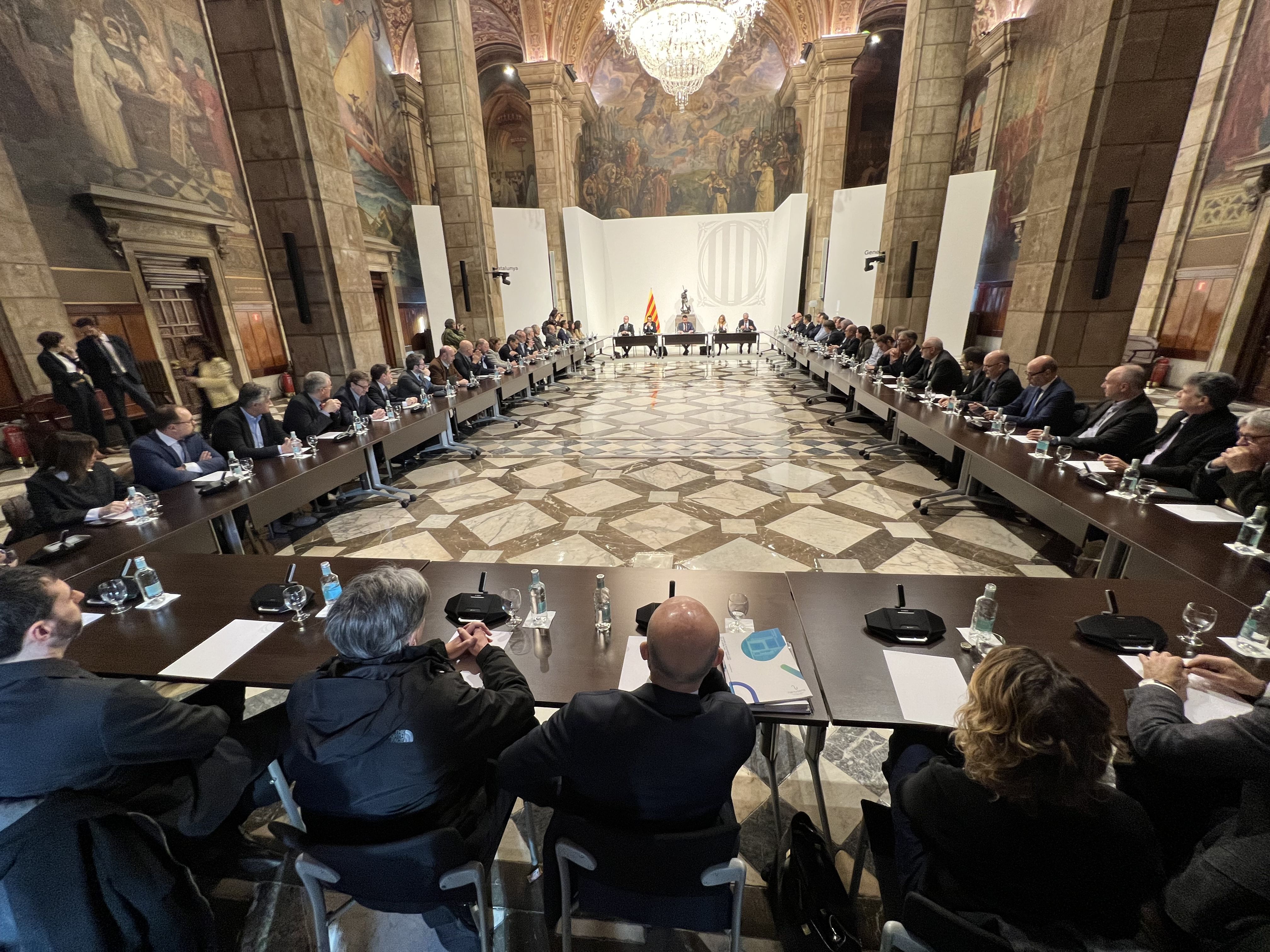 Encuentro del presidente del Govern, Pere Aragonès, con representantes del sector de los microchips en Catalunya | ACN