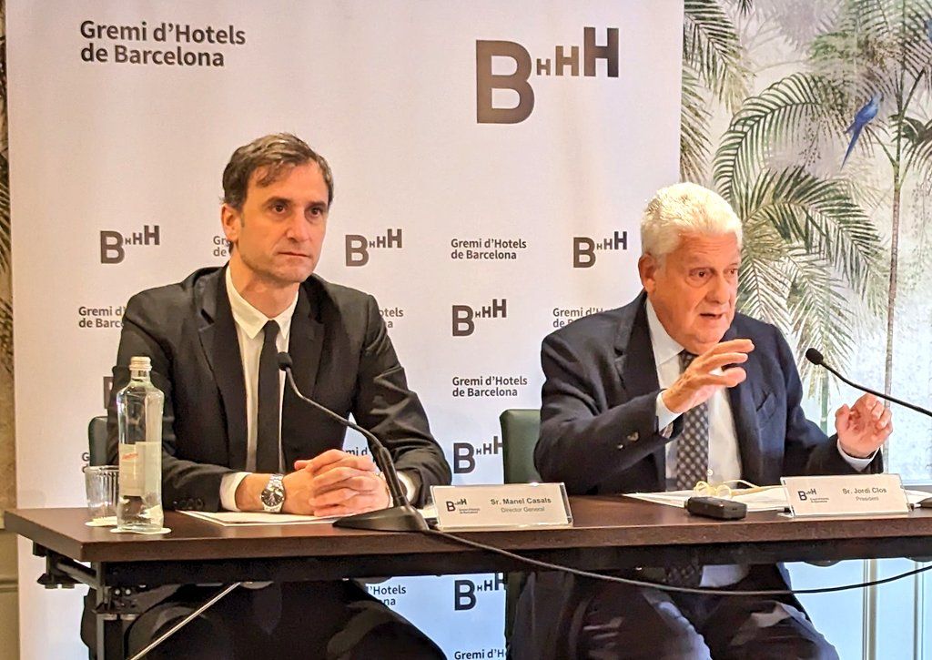 Imagen de la rueda de prensa | Gremi d'Hotels de Barcelona