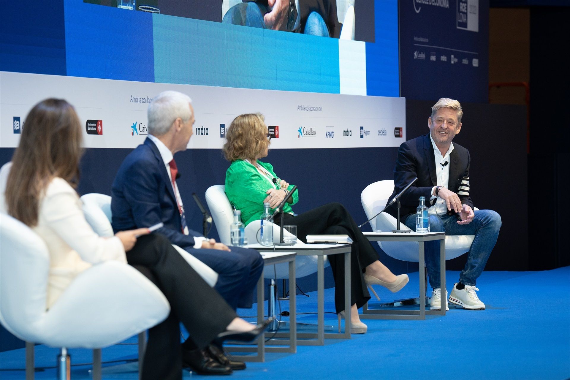 Joaquín Duato, CEO de Johnson & Johnson, Belén Garijo, CEO de Merck, y Wayne Griffiths, CEO de Seat & Cupra | EP