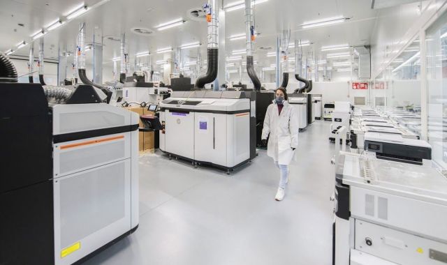 La planta d'HP dedicada a la impressió 3D al seu hub tecnològic de Sant Cugat | Cedida