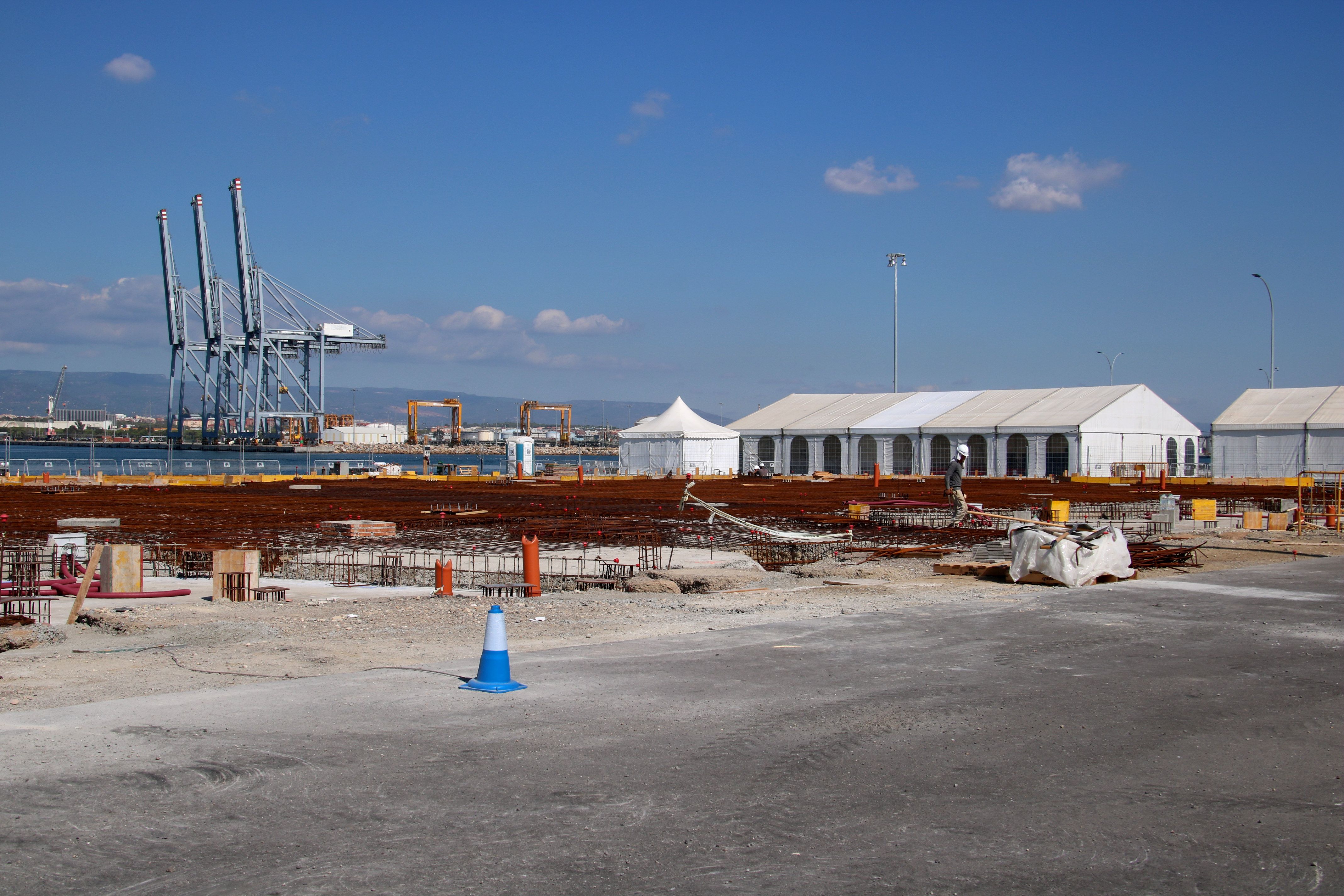 Imagen de las obras de la futura terminal de cruceros en el Port de Tarragona | ACN - Mar Rovira