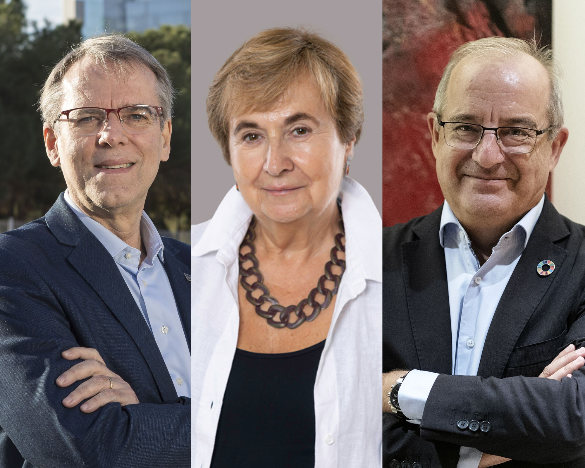 Oriol Amat, economista y catedrático de la UPF; Maravillas Rojo, presidenta d’Abacus Cooperativa y Joan Cavallé, director general de Caixa d’Enginyers | VIA Empresa