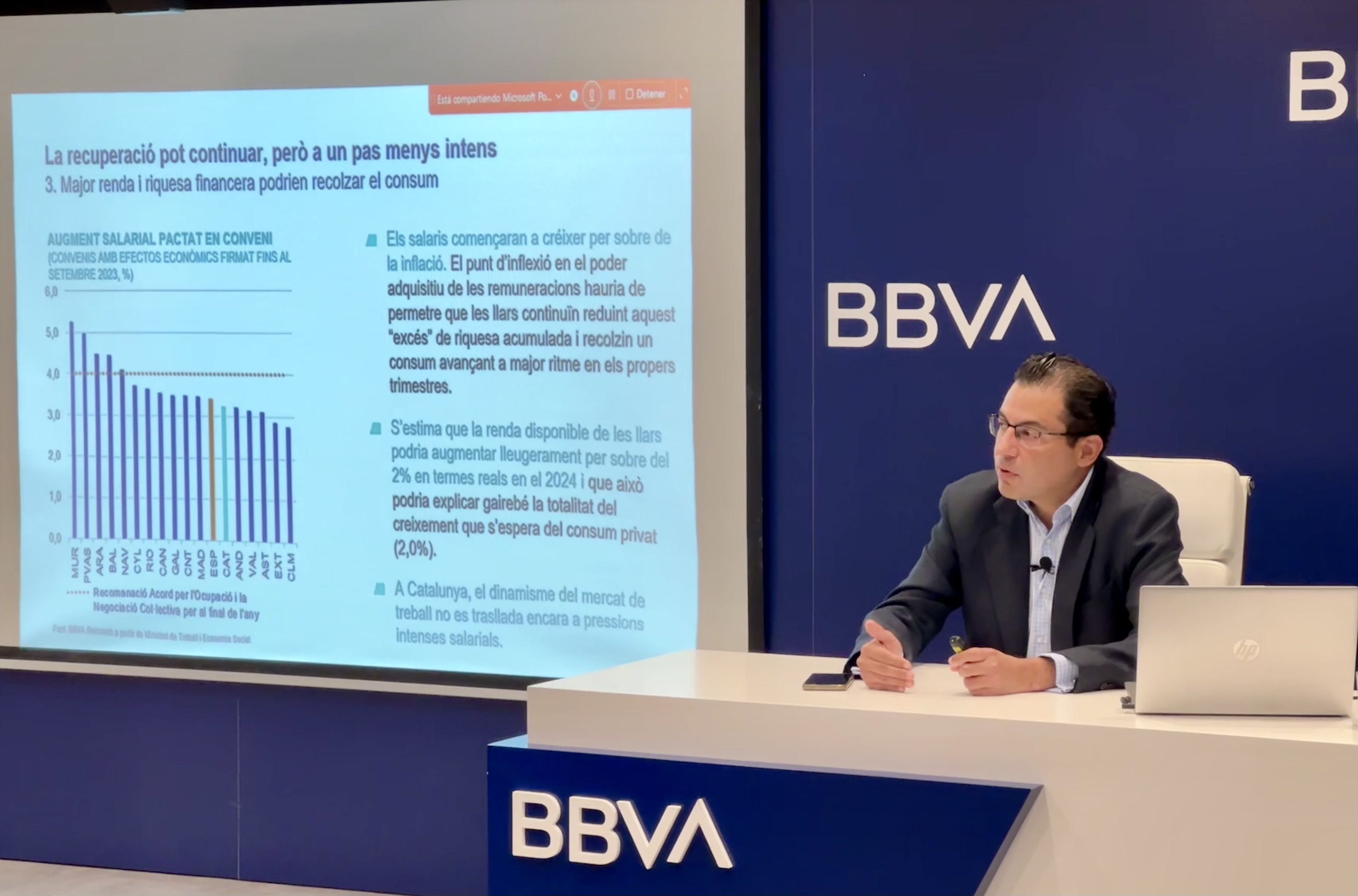 Miguel Cardoso, economista jefe del BBVA | Cedida