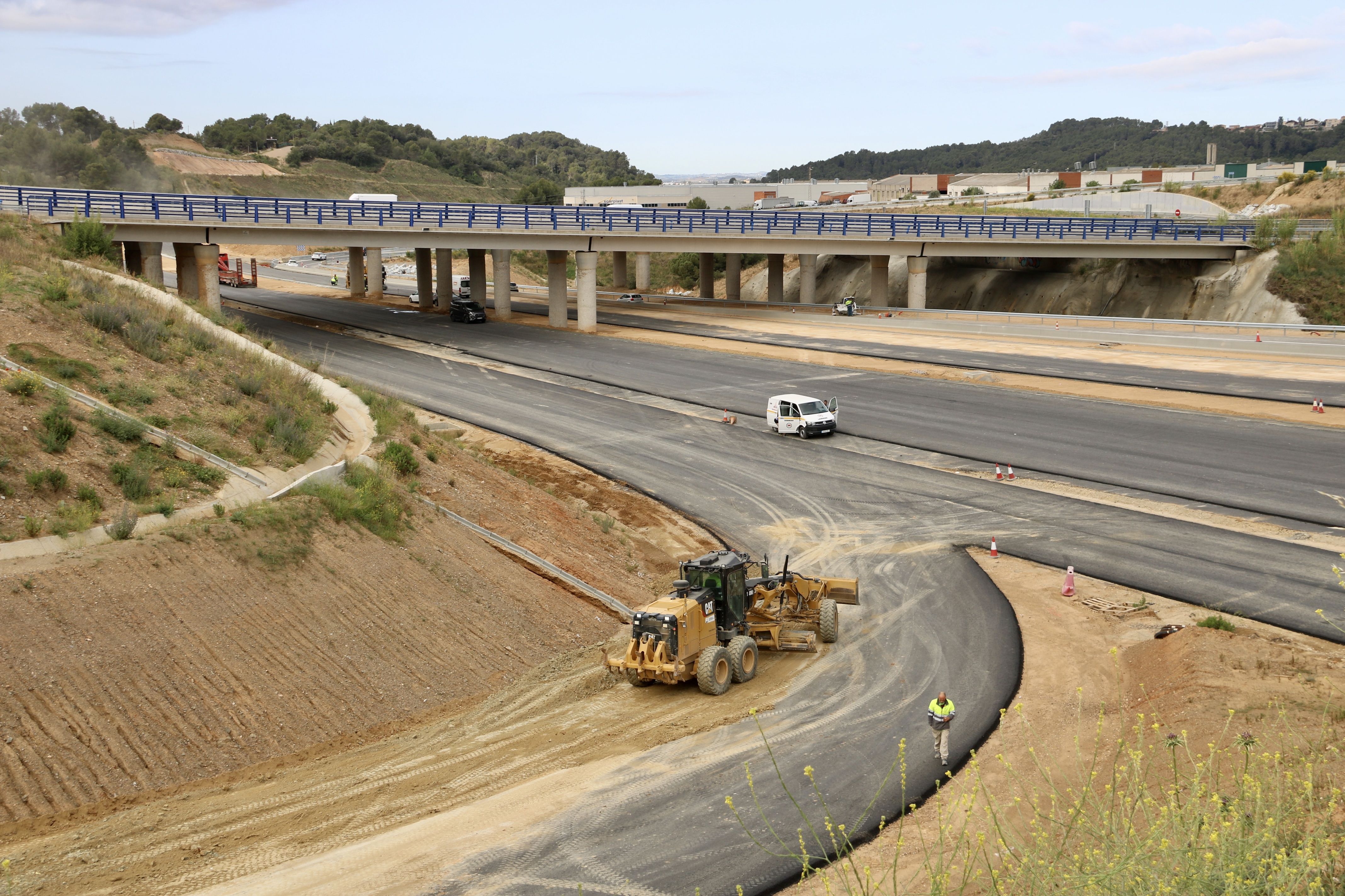 Imagen de las obras de la B-40 en Viladecavalls | ACN