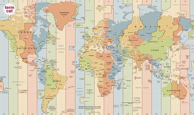 Els fusos horaris d'arreu del món | Termcat