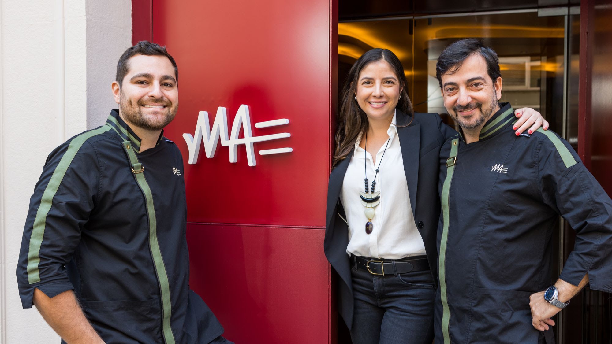 Diego Mondragón, Mariella Rodríguez y Germán Espinosa, propietarios del Restaurante MAE | Cedida