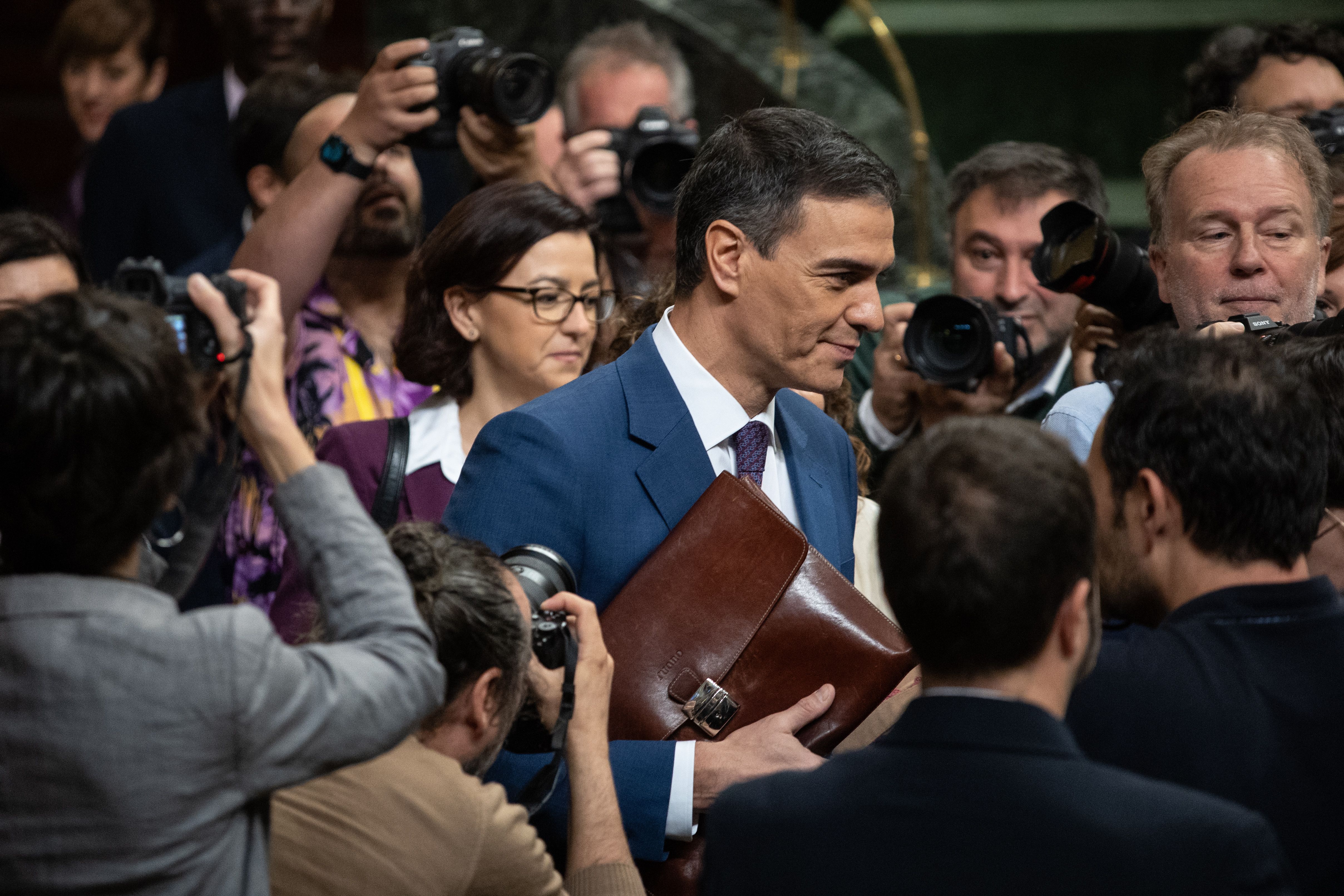 El president del govern espanyol, Pedro Sánchez, a la segona sessió del debat d'investidura | EP