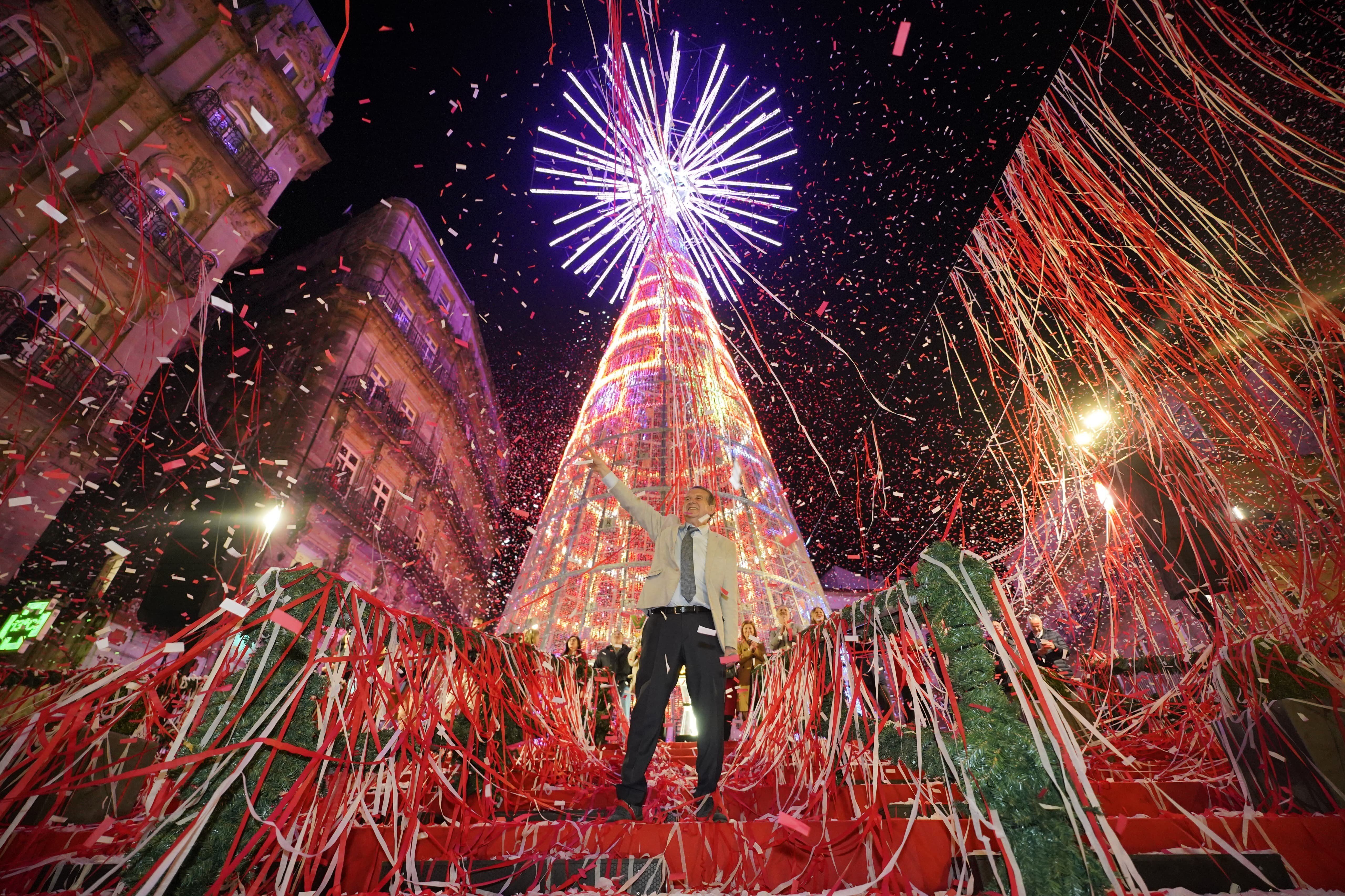 El alcalde Abel Caballero el día del encendido de las luces de Vigo | EP