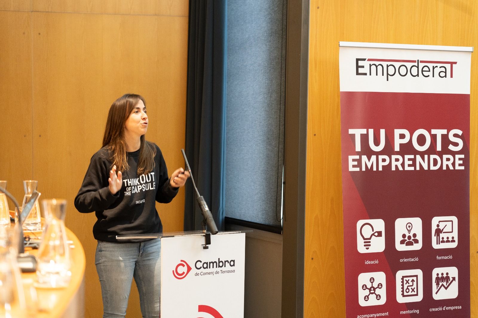 La cofundadora d'Incapto Coffee, Beatriz Mesas, a la Jornada EmpoderaT 2023 | Cedida