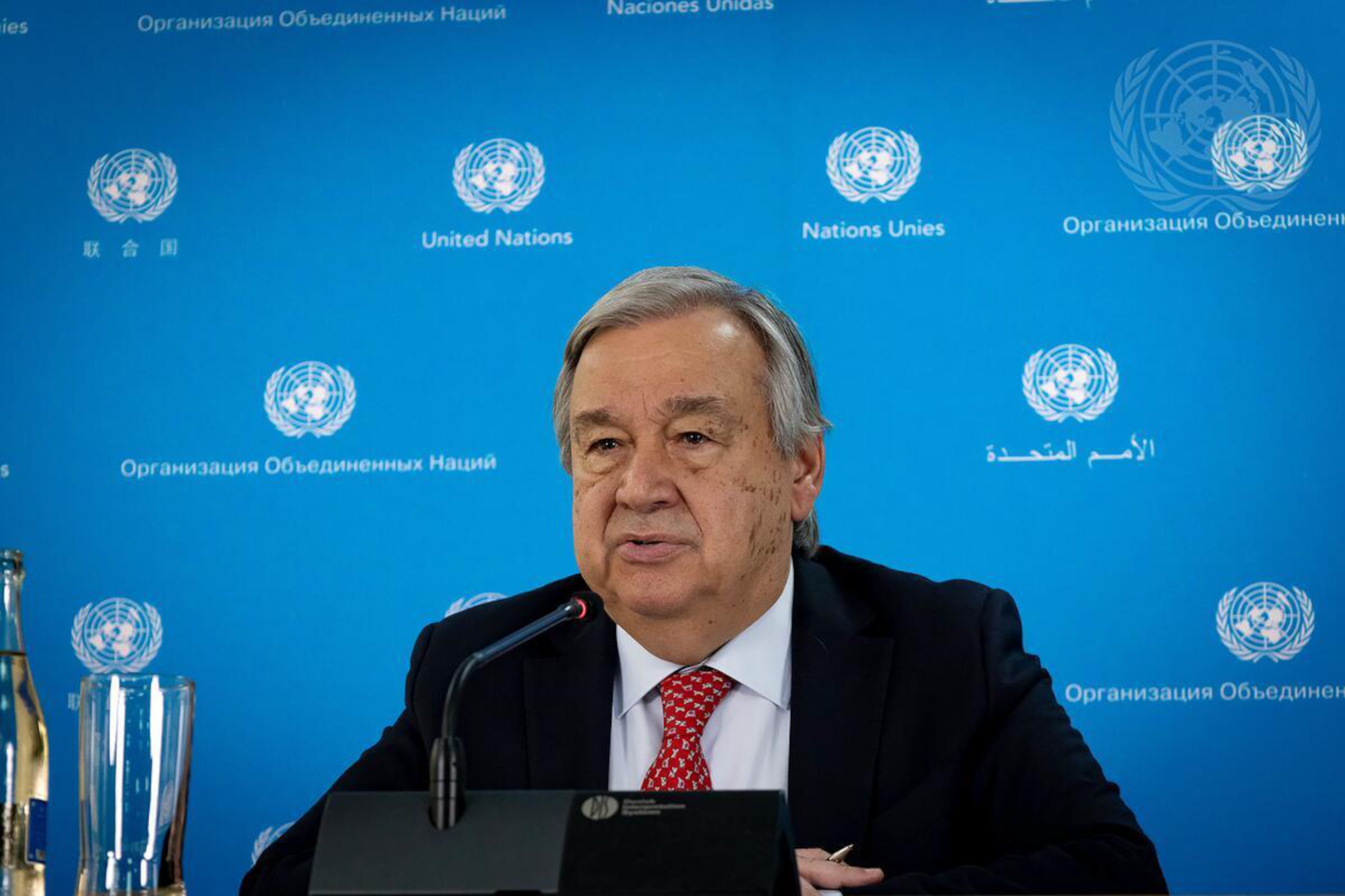 El secretari general de l'ONU, António Guterres, en una roda de premsa | ACN