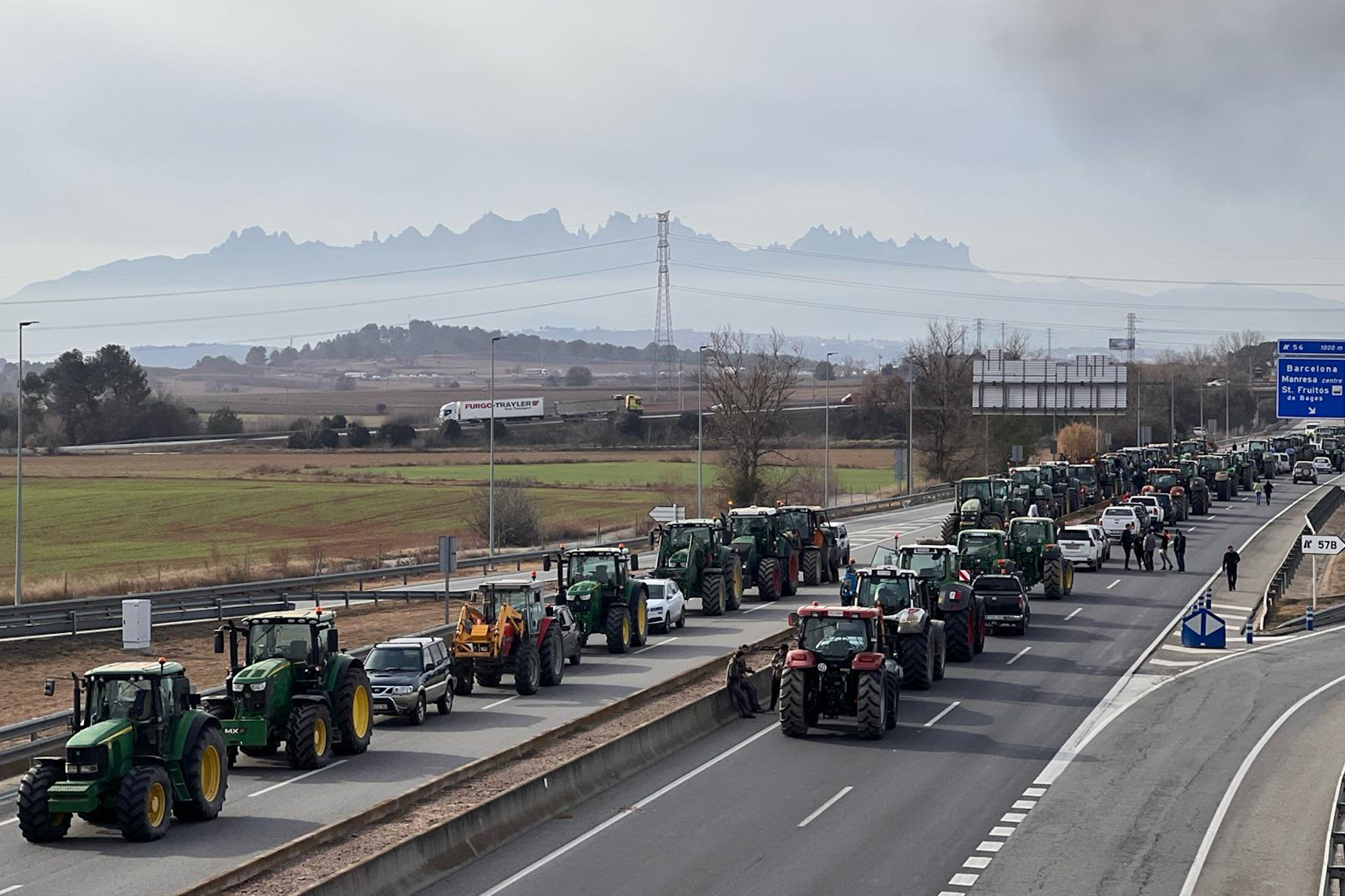 El tall de la C-16 a l'altura de Sallent al Bages | ACN