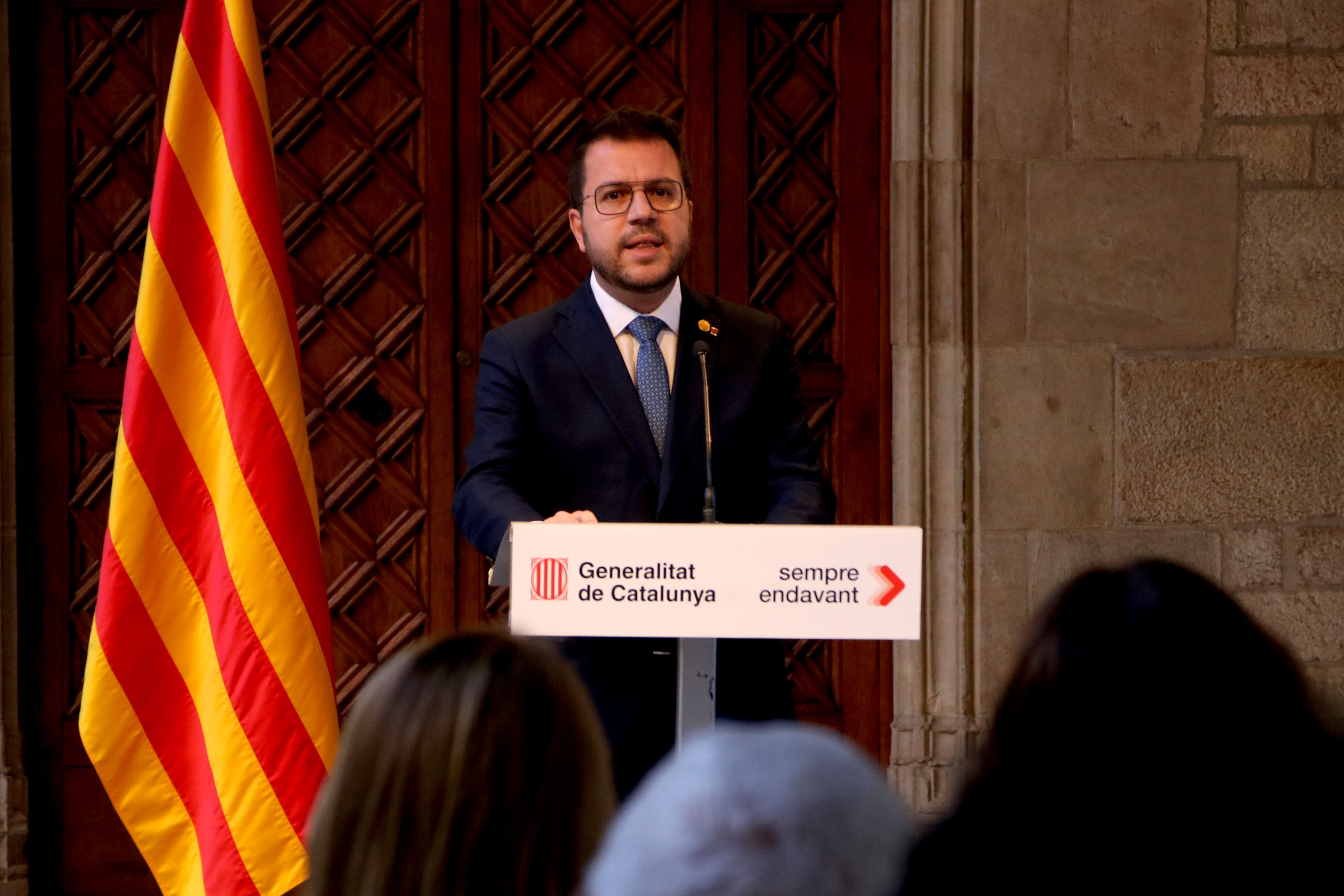 Pere Aragonès comparece en el Palau de la Generalitat para anunciar elecciones | ACN