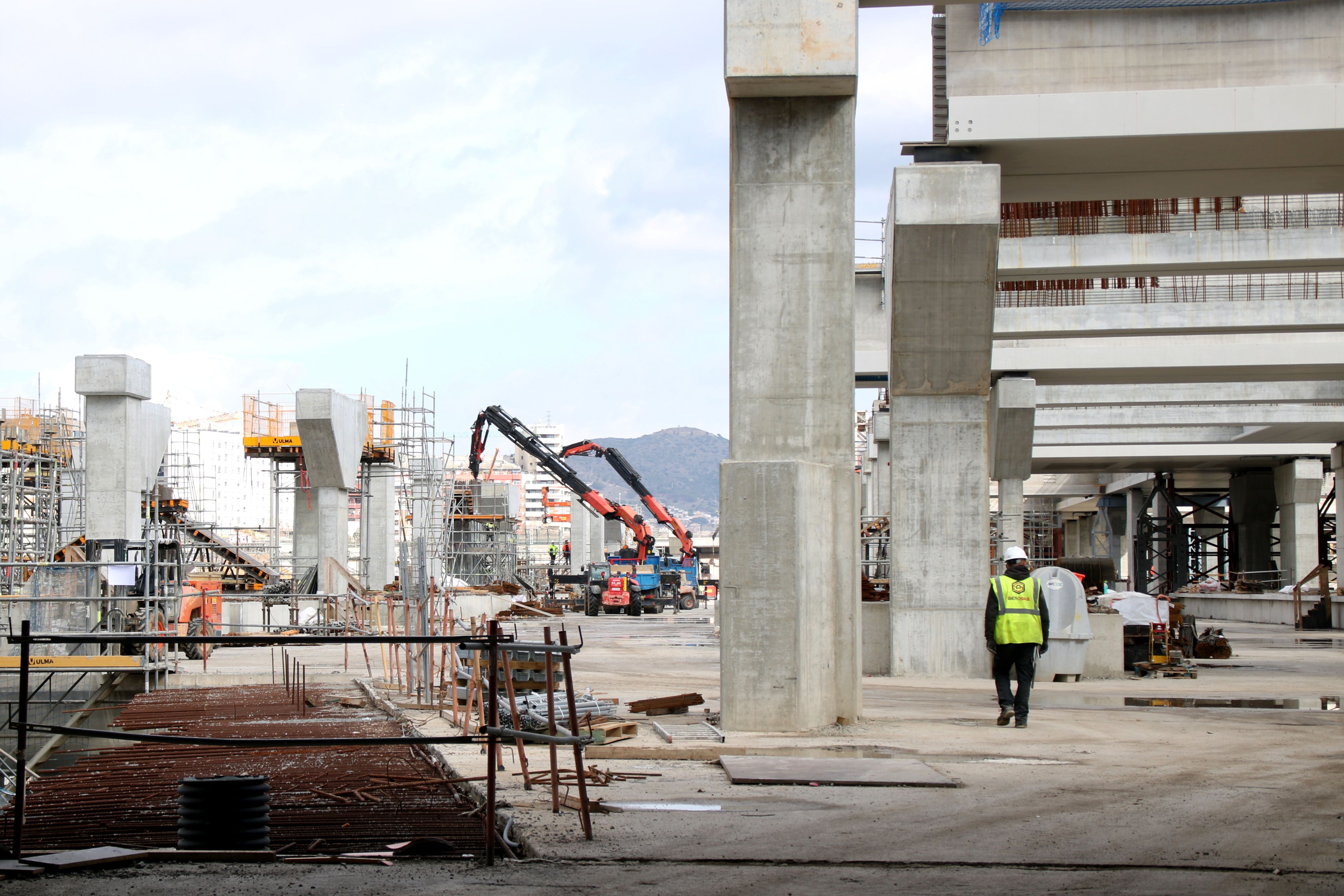 Las obras de la estación de la Sagrera en la zona del vestíbulo | ACN