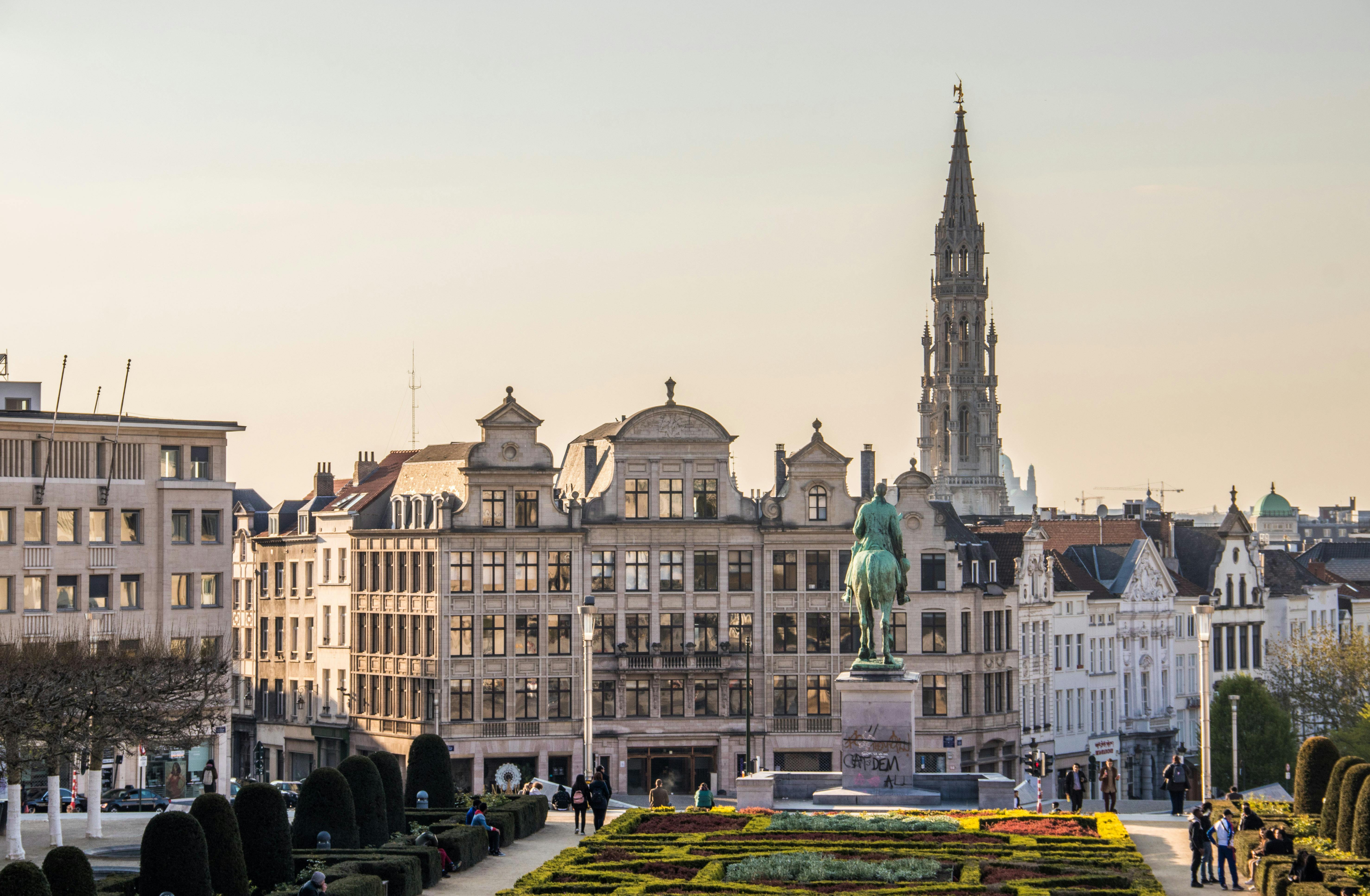 L'estàtua eqüestre del rei Albert I, al final dels jardins Mont des Arts, a Brussel·les | Cedida